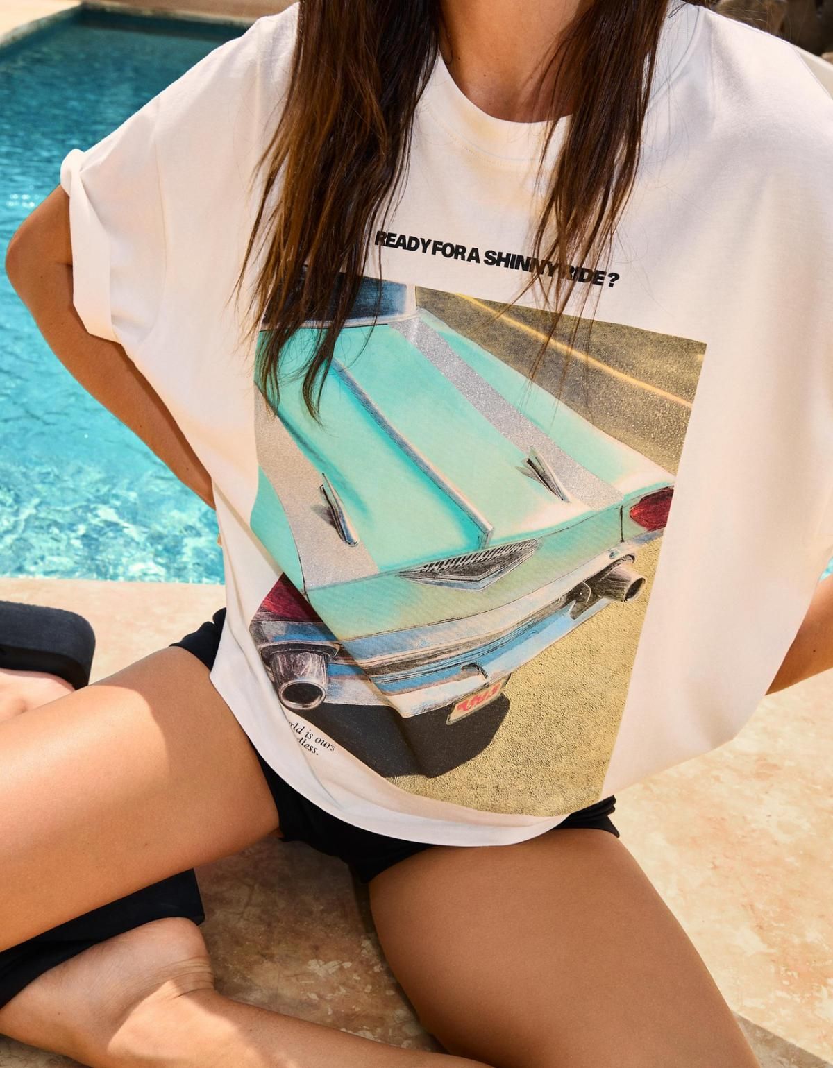 버쉬카 프린트 오버핏 반팔 티셔츠 7579/443 OFF WHITE - 상세 이미지 3