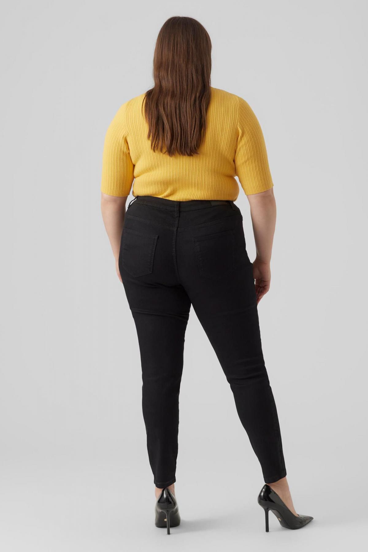 베로모다 플러스사이즈 하이웨이스트 스키니핏 데님 Jegging 팬츠 7180666 NEGRO - 상세 이미지 4