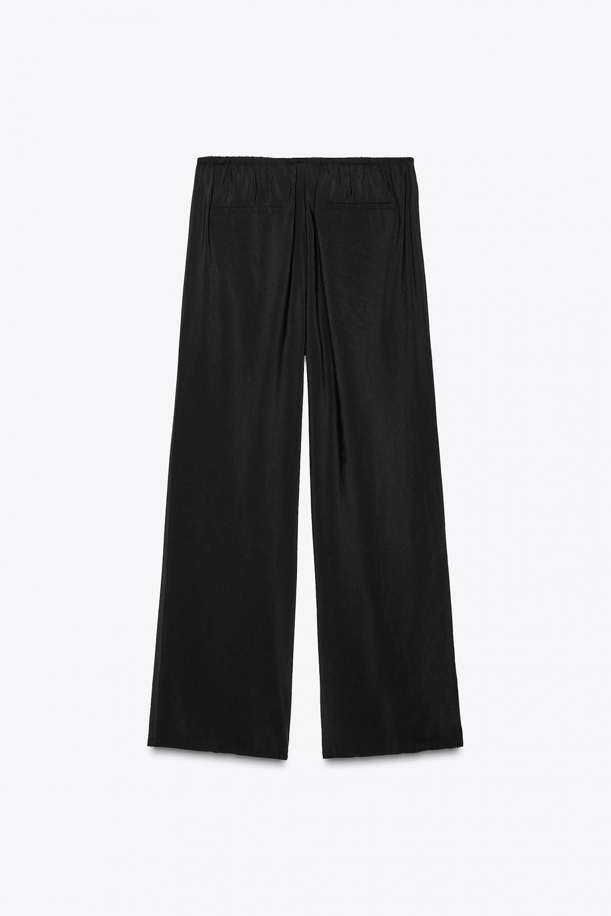 자라 플루이드 와이드 밴딩팬츠 3067/450 BLACK - 상세 이미지 5