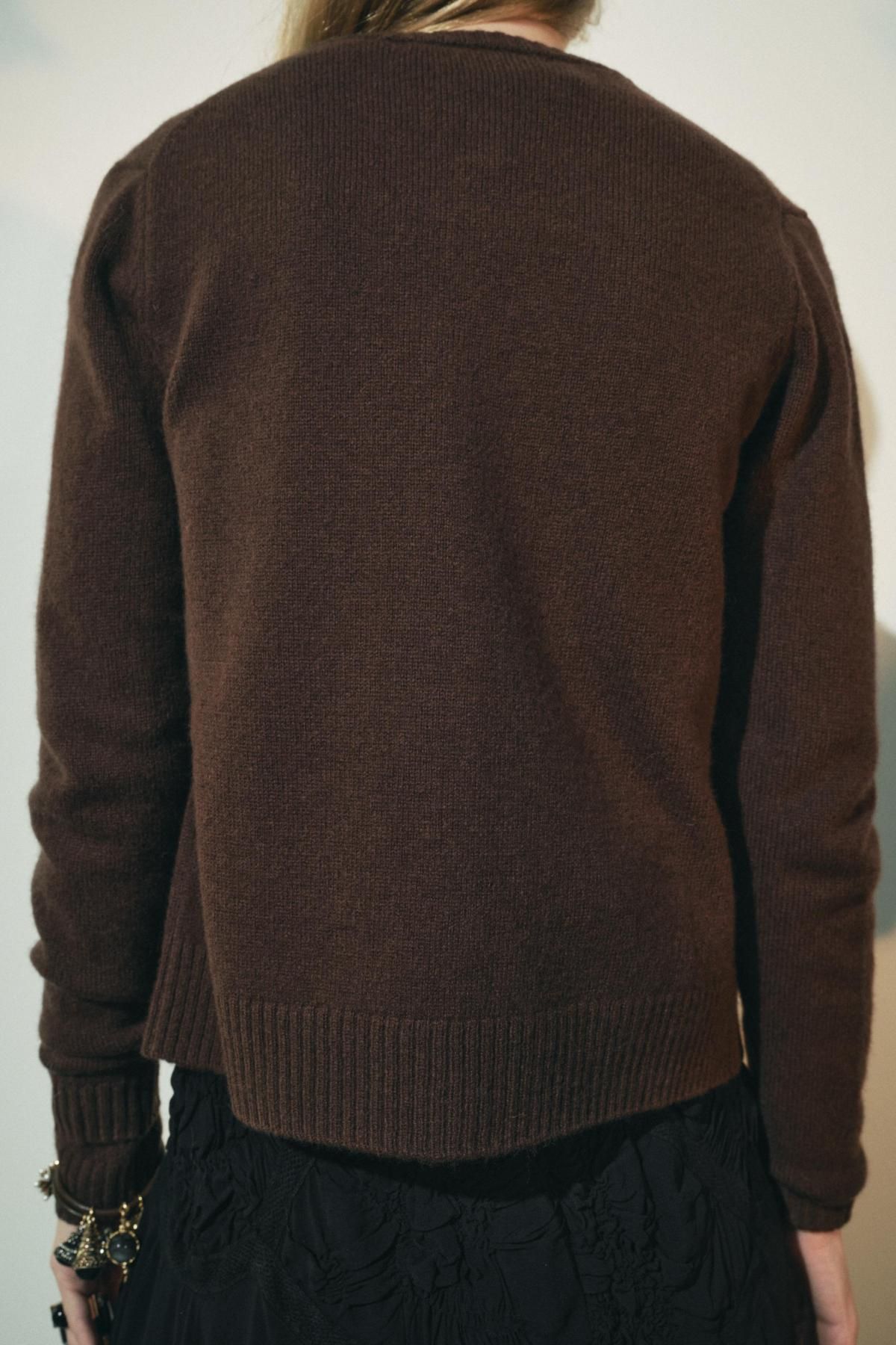 자라 100 울 베이직 카디건 2893/102 BROWN - 상세 이미지 5