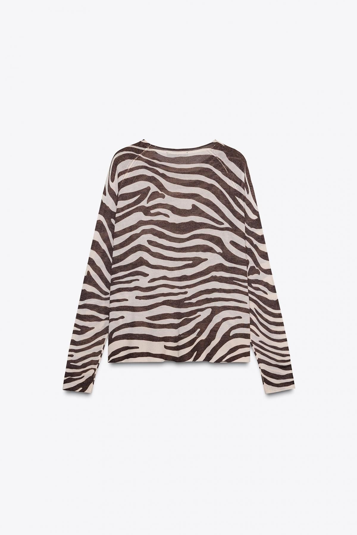 자라 라운드넥 파인 니트 스웨터 0506/005 ZEBRA - 상세 이미지 2