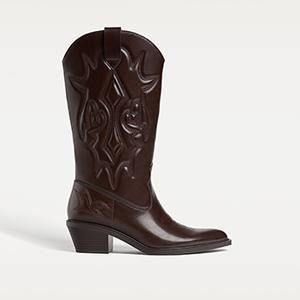 스트라디바리우스 테크니컬 웨스턴 힐 카우보이 부츠 9898/670 BROWN - 상품 이미지