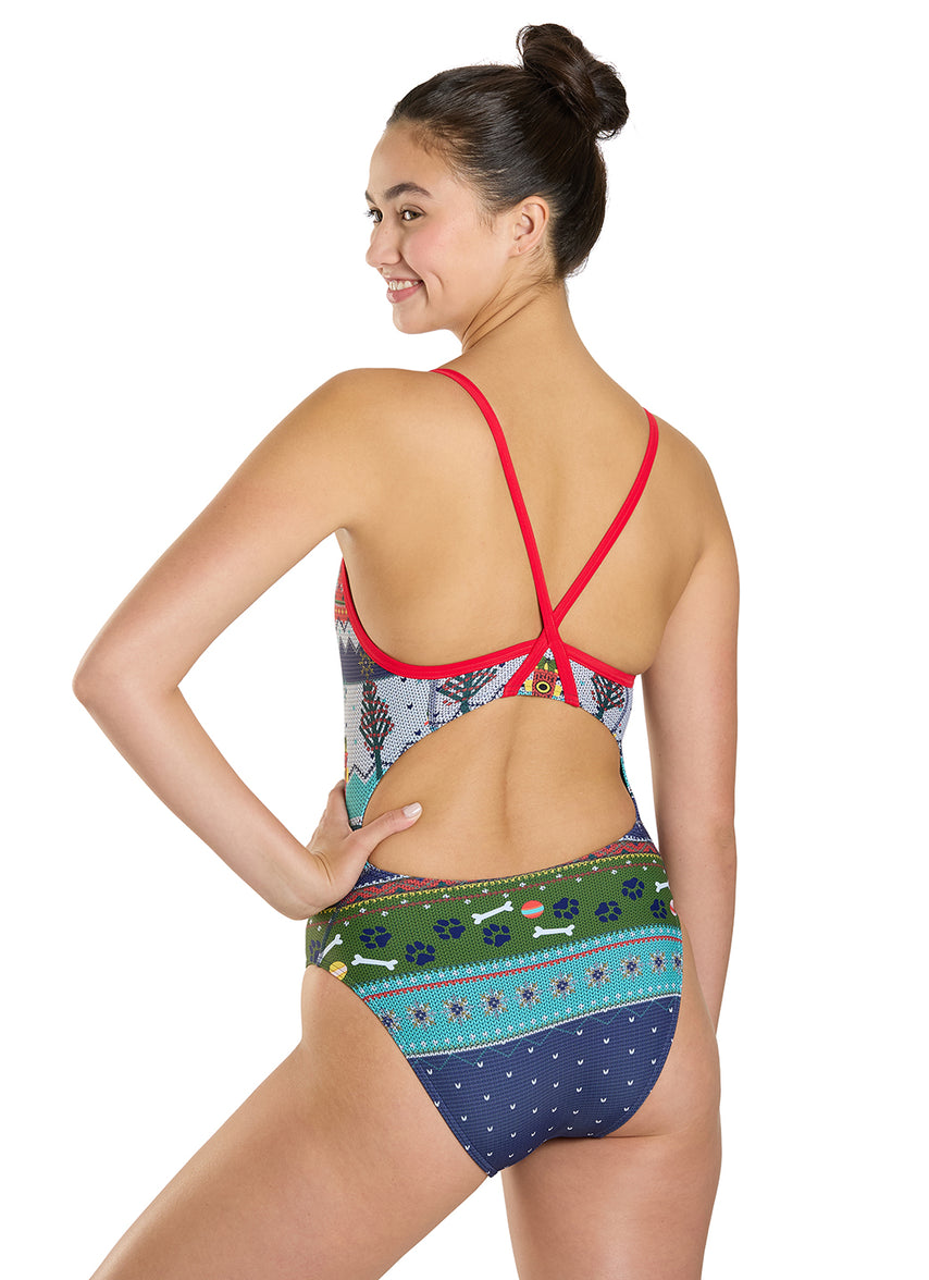 Granny Sweater Collection Pawliday Cheer Thin Strap One Piece - 메인 이미지