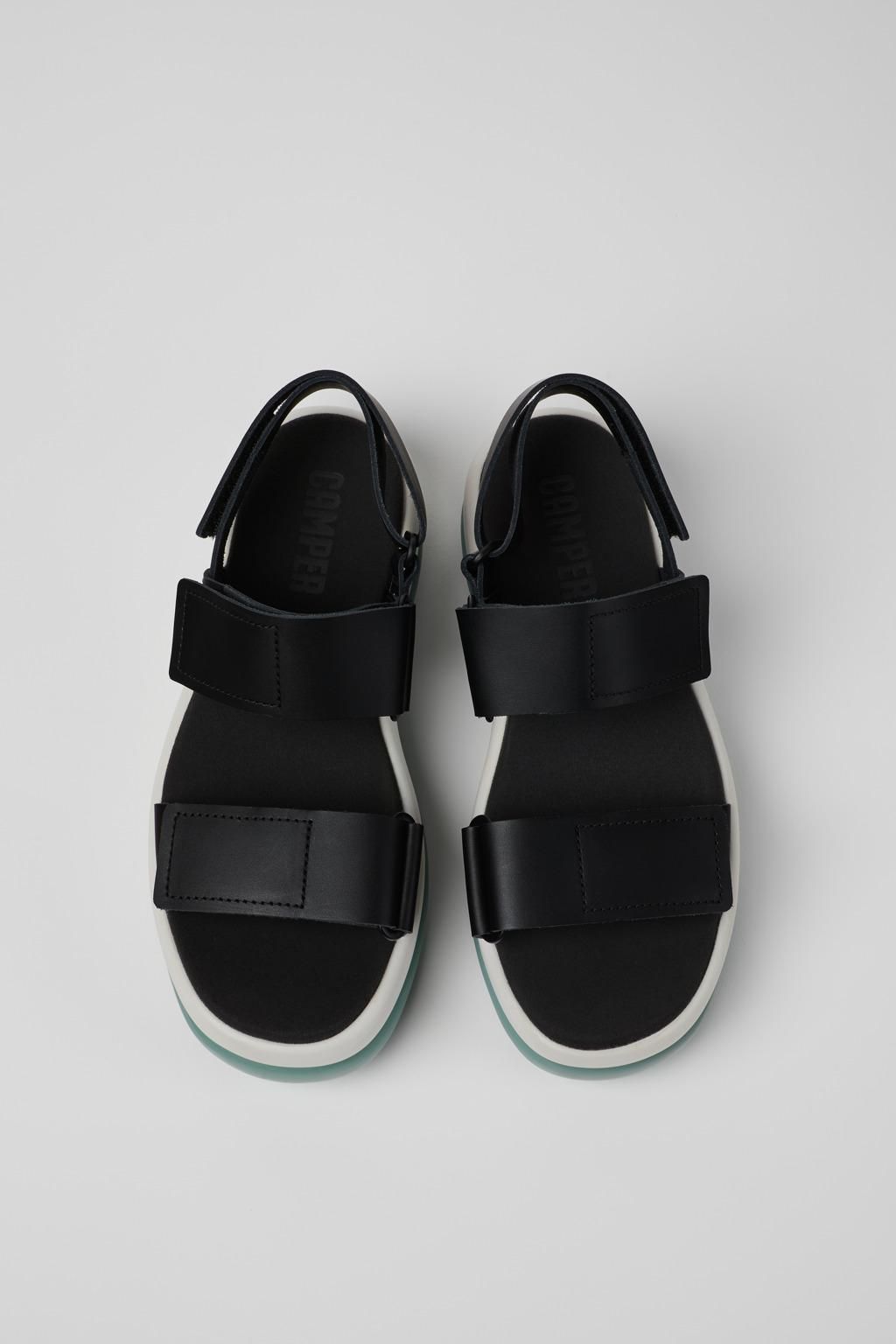 캠퍼 트렌디 스트랩샌들 Pelotas Flota Up 블랙 레더 플랫폼 K201728-005 BLACK - 상세 이미지 4