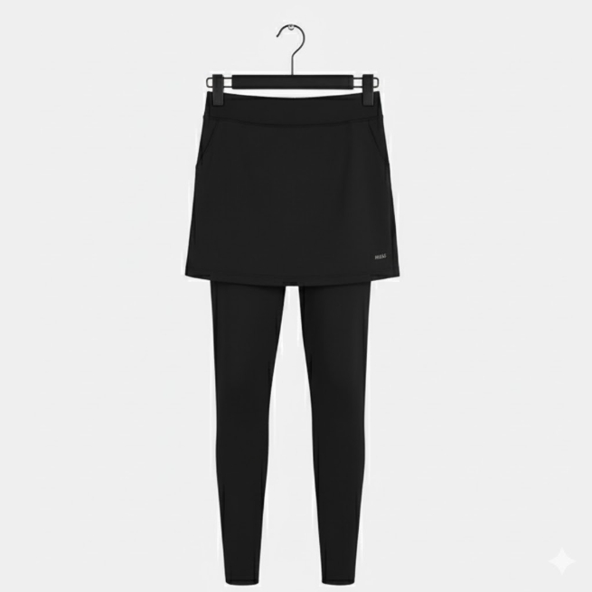 네파 겨울 여자 트레일 아웃도어 기모 치마 레깅스 팬츠 - 상세 이미지 2
