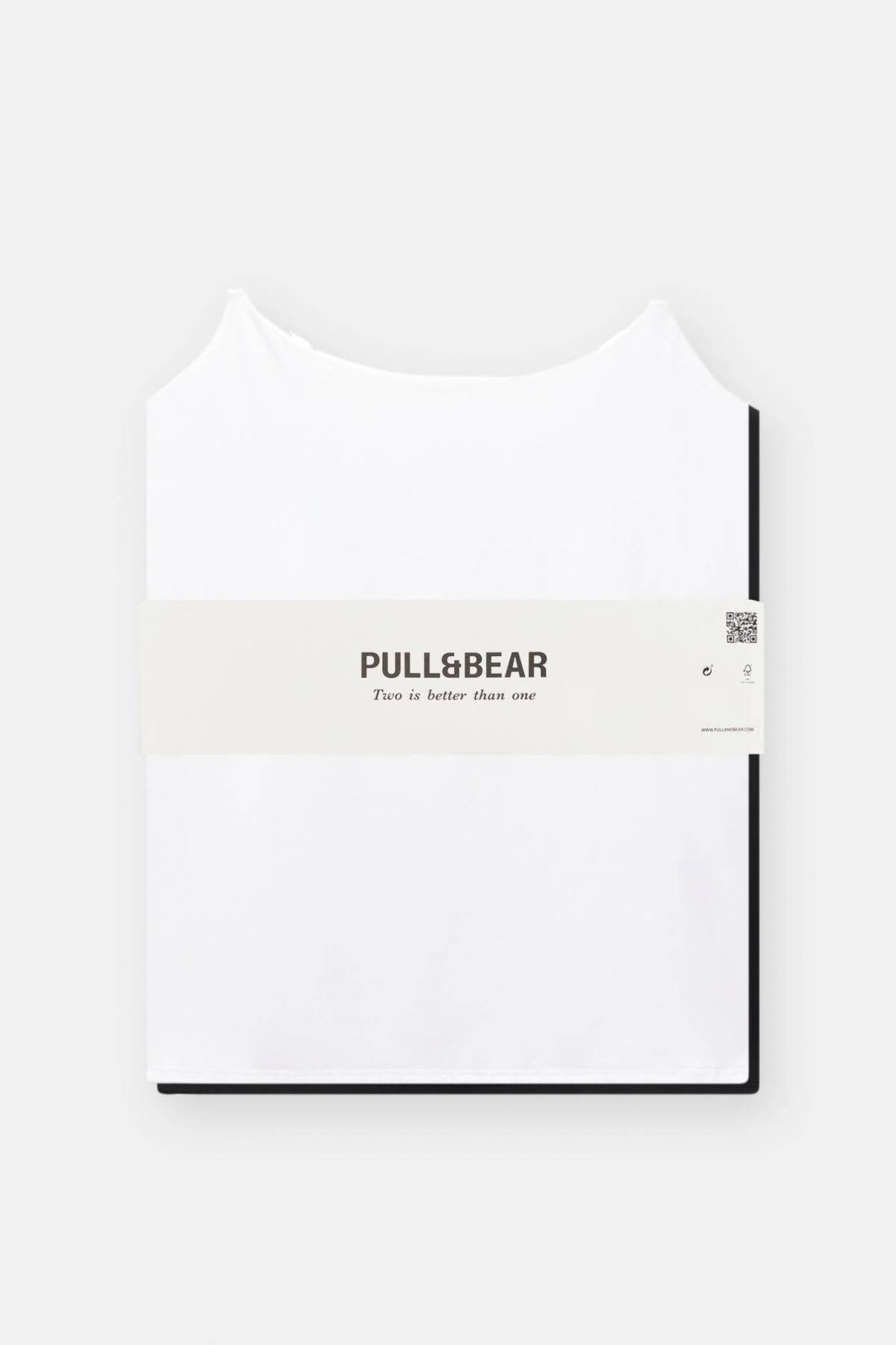 풀앤베어 베이직 스트레치 슬림핏 민소매 캐미솔 2팩 3248/415 WHITE/BLACK - 상세 이미지 5
