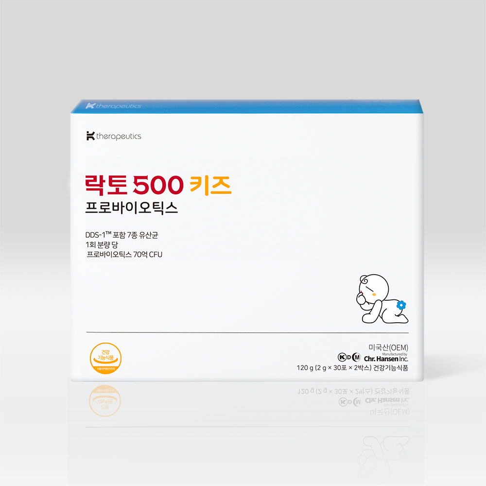 락토500 키즈 유산균 돌 아기 영양제 70억 60포, 1개 - 메인 이미지