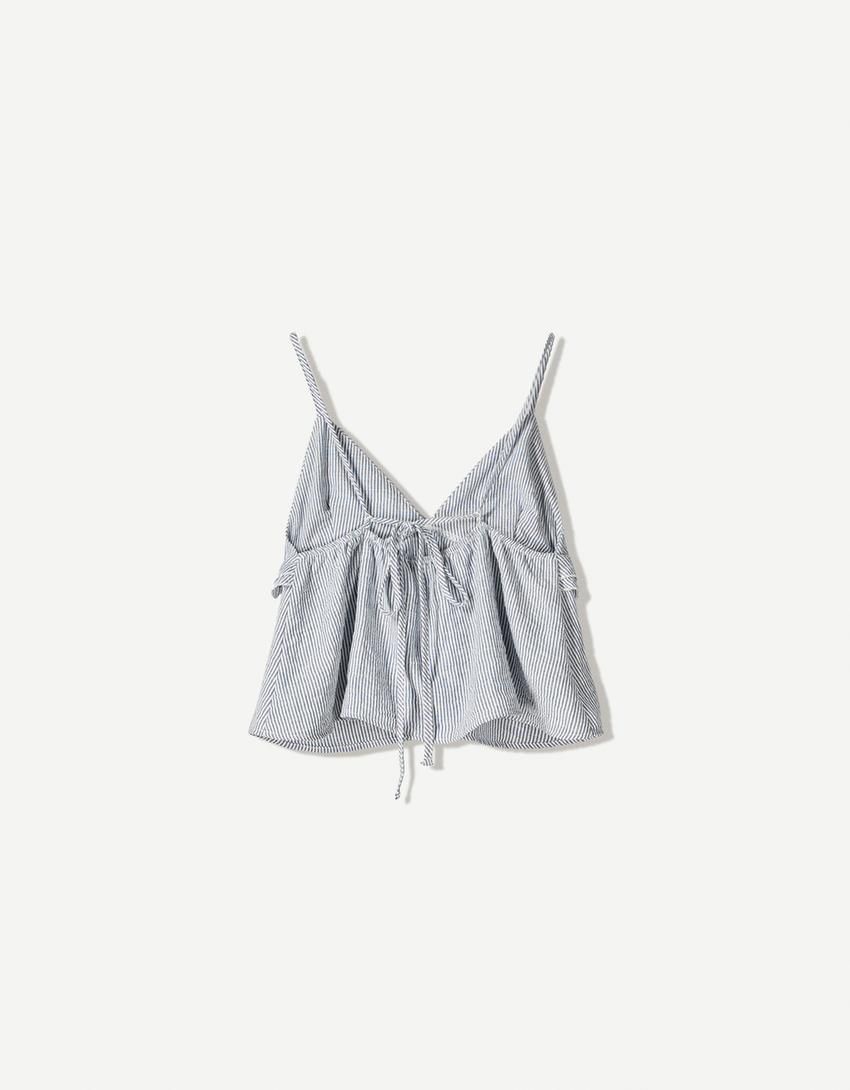 버쉬카 러스틱 민소매 탑 3807/741 NAVY - 상세 이미지 3