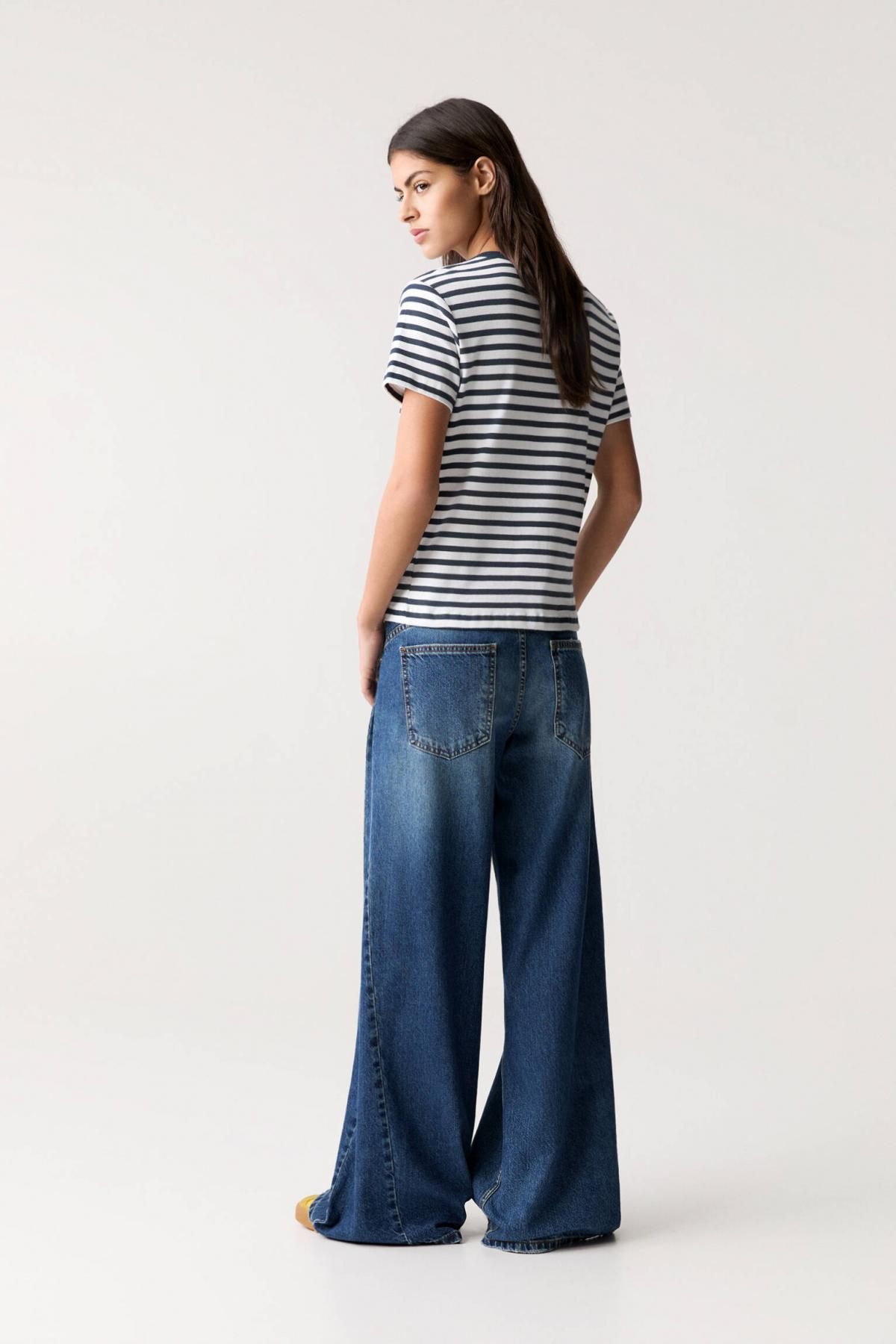 풀앤베어 스트라이프 베이직 라운드넥 반팔 티셔츠 3245/317 STRIPED - 상세 이미지 4