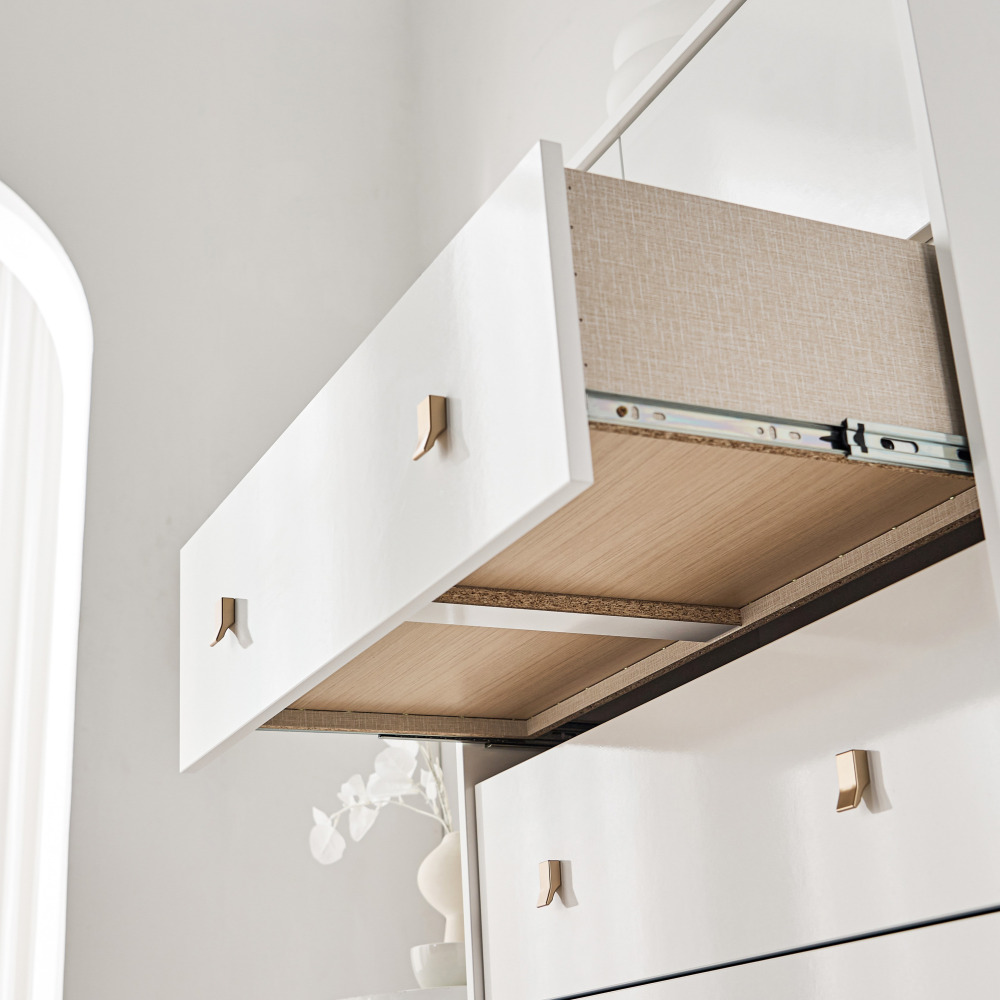 차차 800서랍장 속깊은 드레스룸 옷 서랍장 높은 800x400x1238mm, 5단, 올화이트 이미지 7