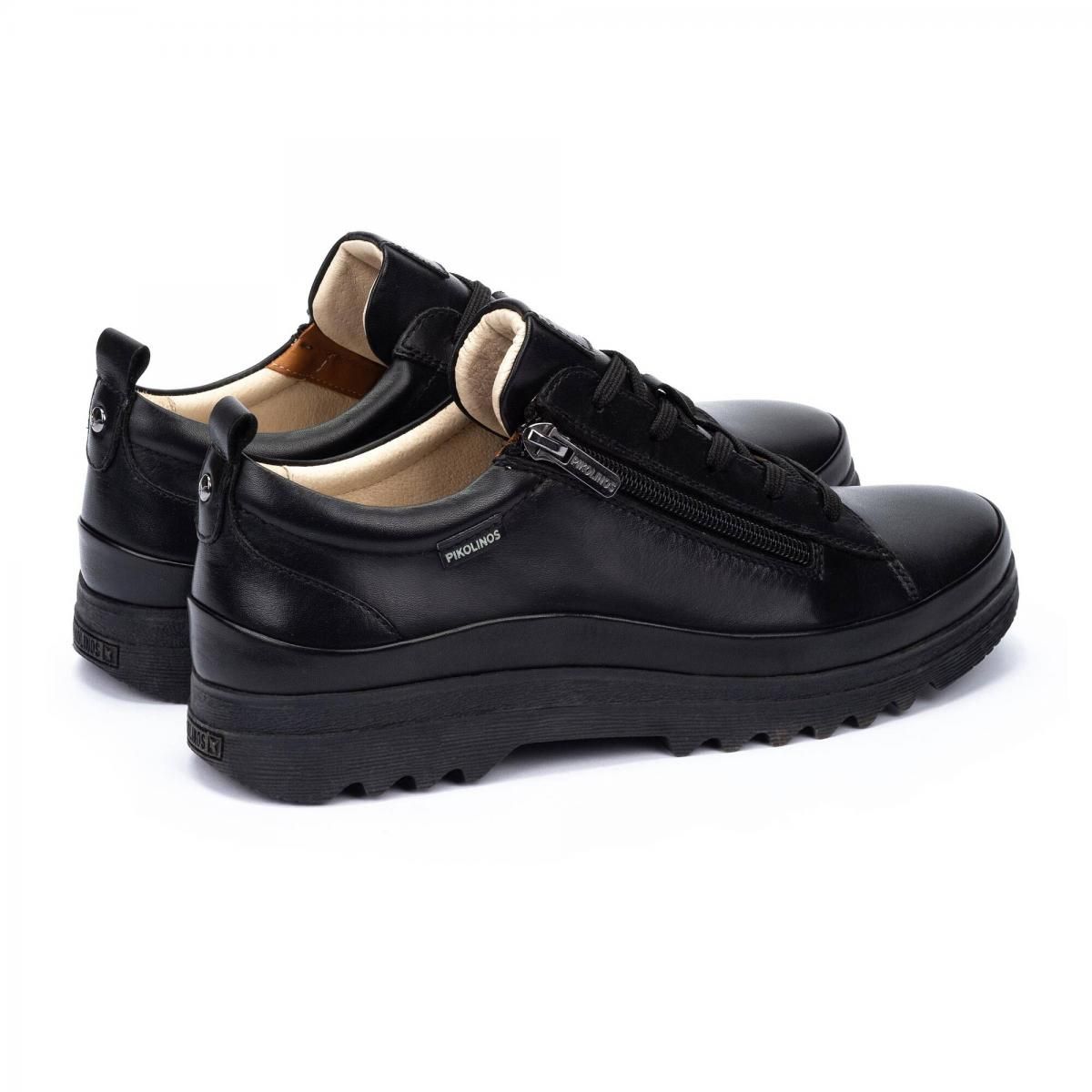 피콜리노스 테크니컬 레이스업 집업 메모리폼 여성 로우탑 스니커즈 VIGO W3W-6979C6 BLACK - 상세 이미지 4