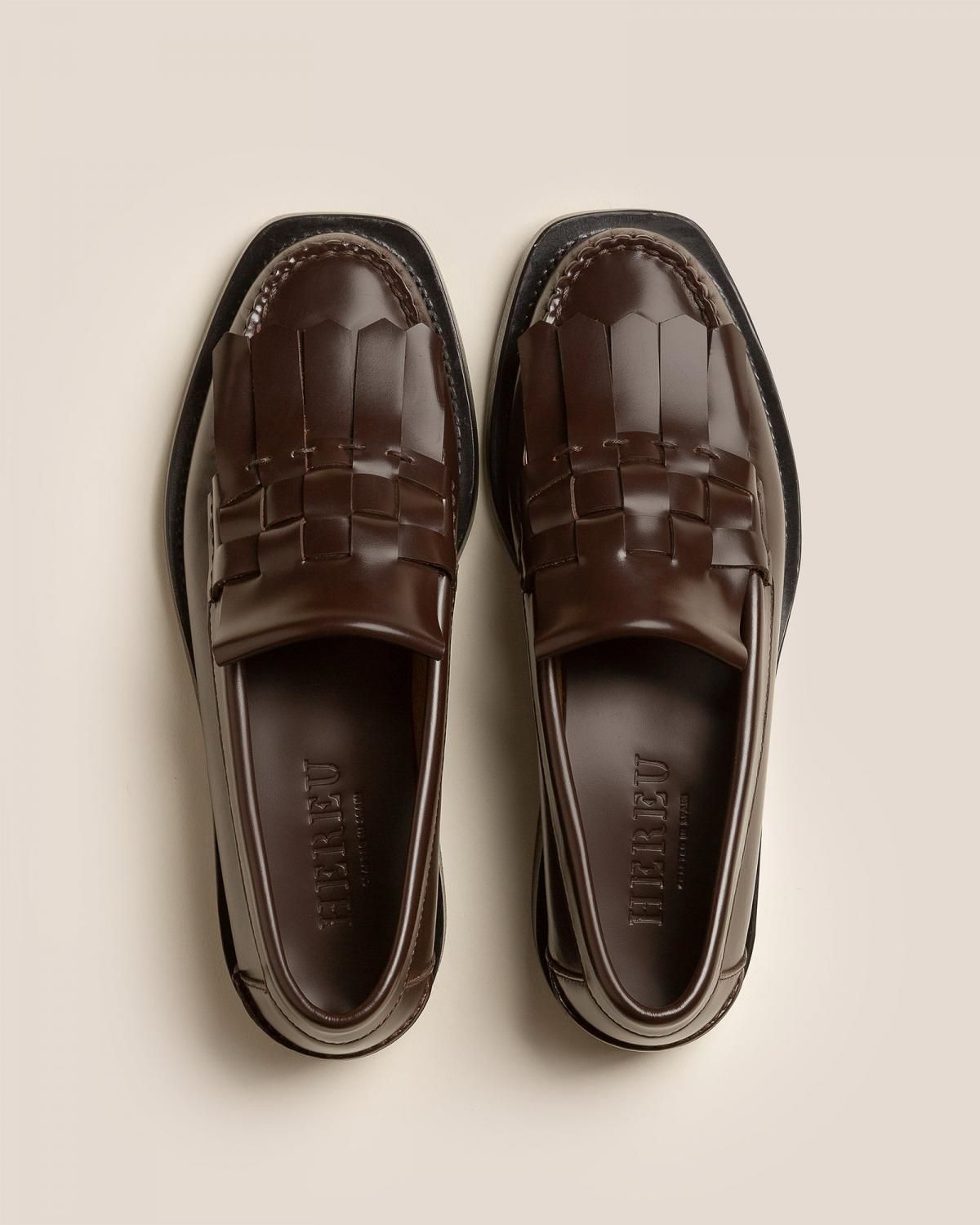 헤레우 MARTI 프리미엄 우븐 슬립온 로퍼 9059836887372 DARK BROWN - 상세 이미지 2