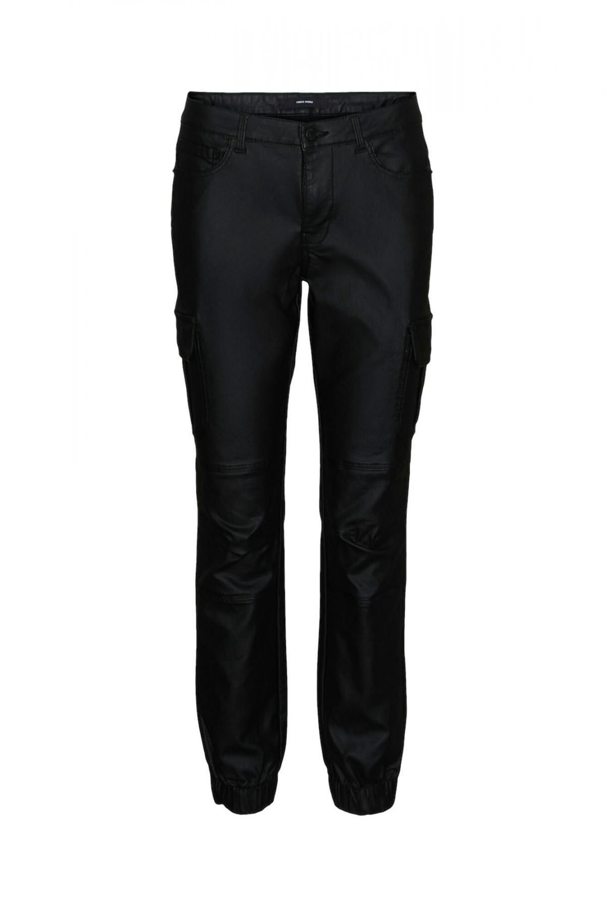 베로모다 테크니컬 블랙 왁스 카고 팬츠 미드라이즈 6398225 NEGRO - 상품 이미지