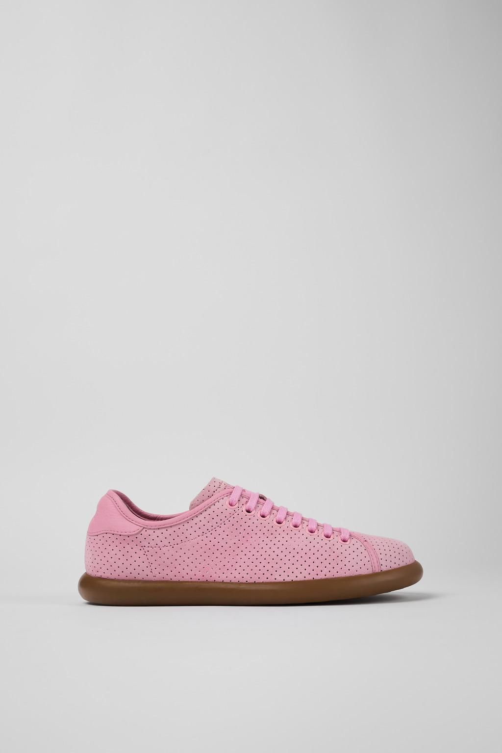 캠퍼 친환경 핑크 누벅 베이직 스니커즈 Pelotas Soller K201668-005 PINK - 메인 이미지