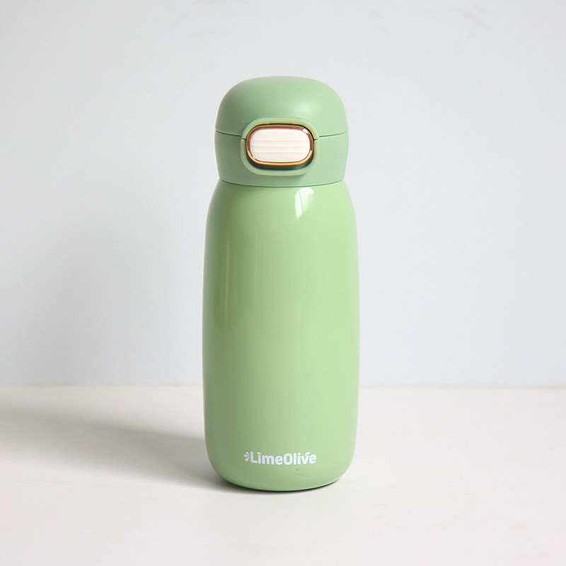어린이 텀블러 원터치 초등 물병 물통 우주인 350ml, 그린 - 상품 이미지