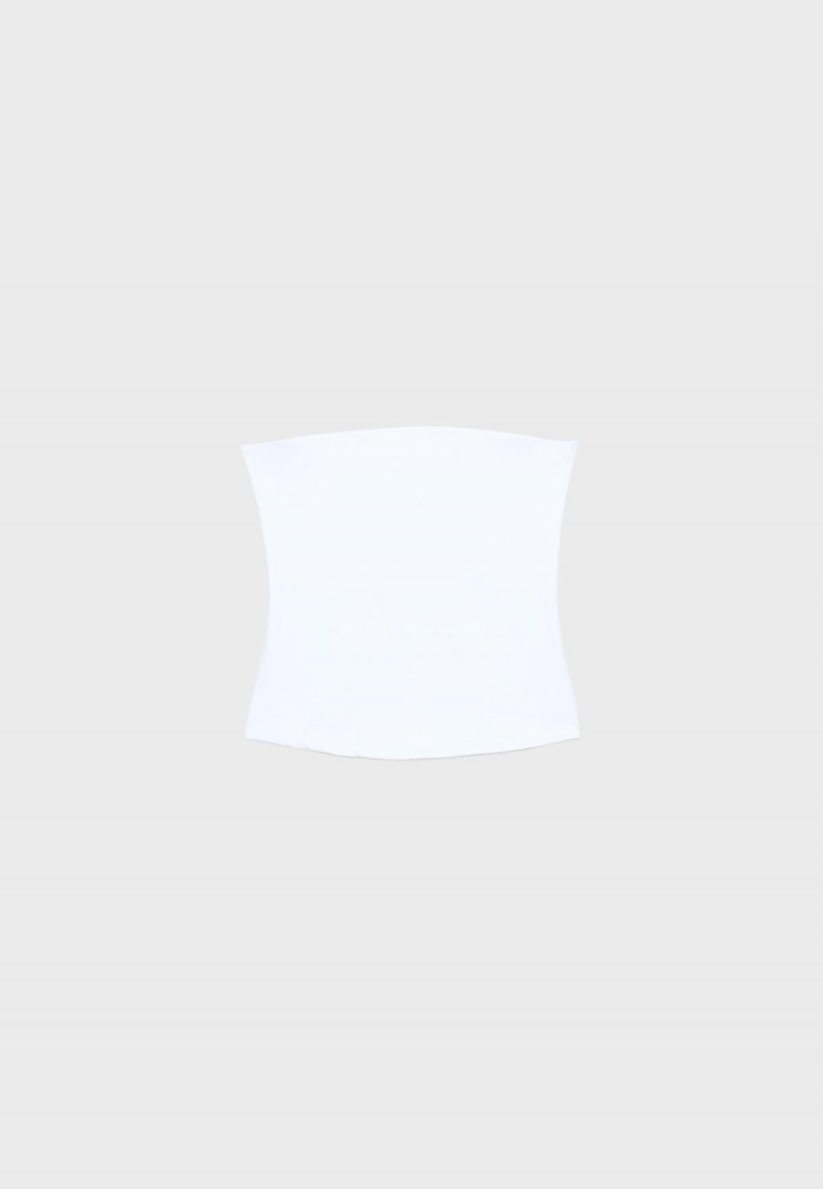 스트라디바리우스 미니멀 폴리아미드 튜브탑 2555/410 WHITE - 상품 이미지