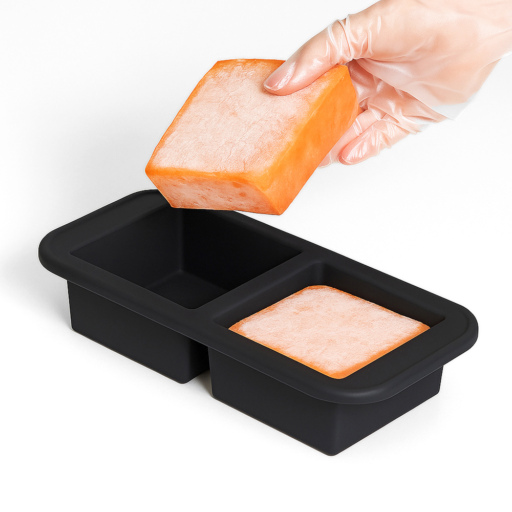 폴쿠치나 아이스 푸드 블럭 실리콘 냉동 소분 용기 밥 국 이유식 큐브 보관 2칸 제품 이미지