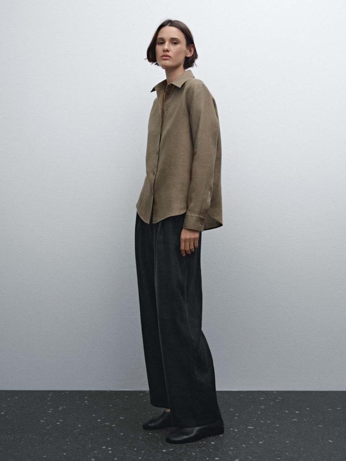 마시모두띠 플루이드 린넨 셔츠 5130/530 PALE GREEN - 상세 이미지 4
