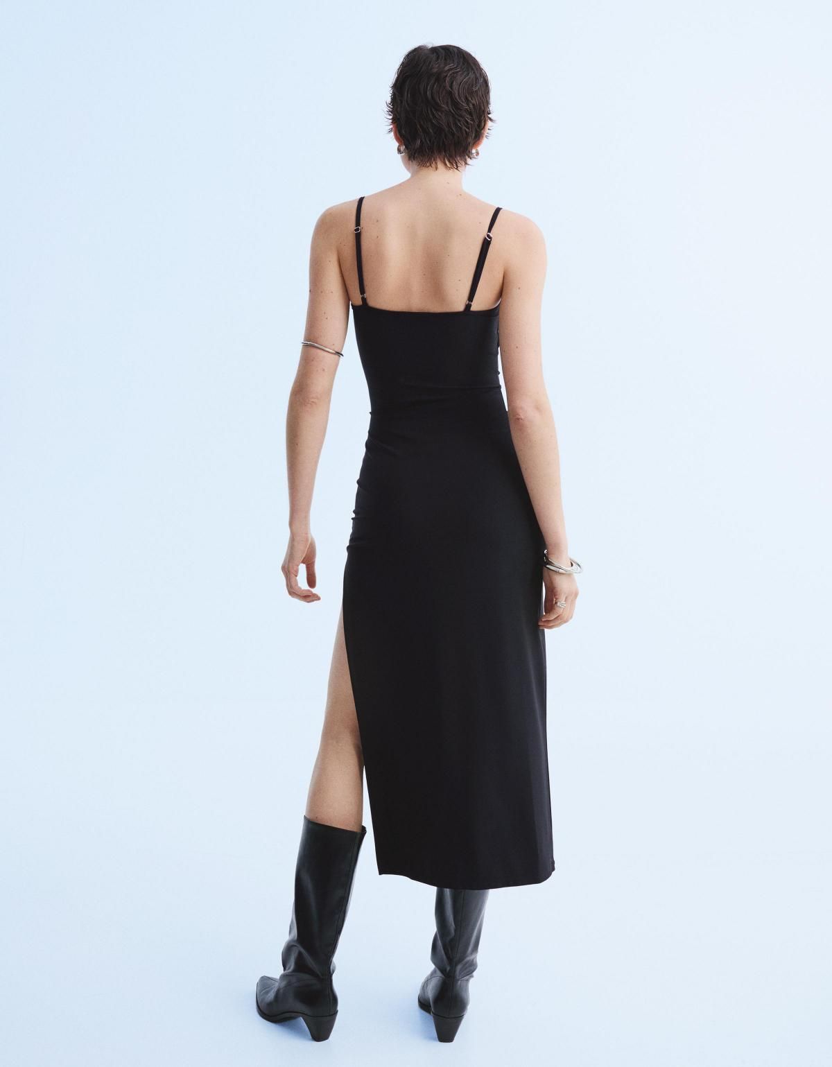 버쉬카 스트래피 미디 원피스 0543/714 BLACK - 상세 이미지 3