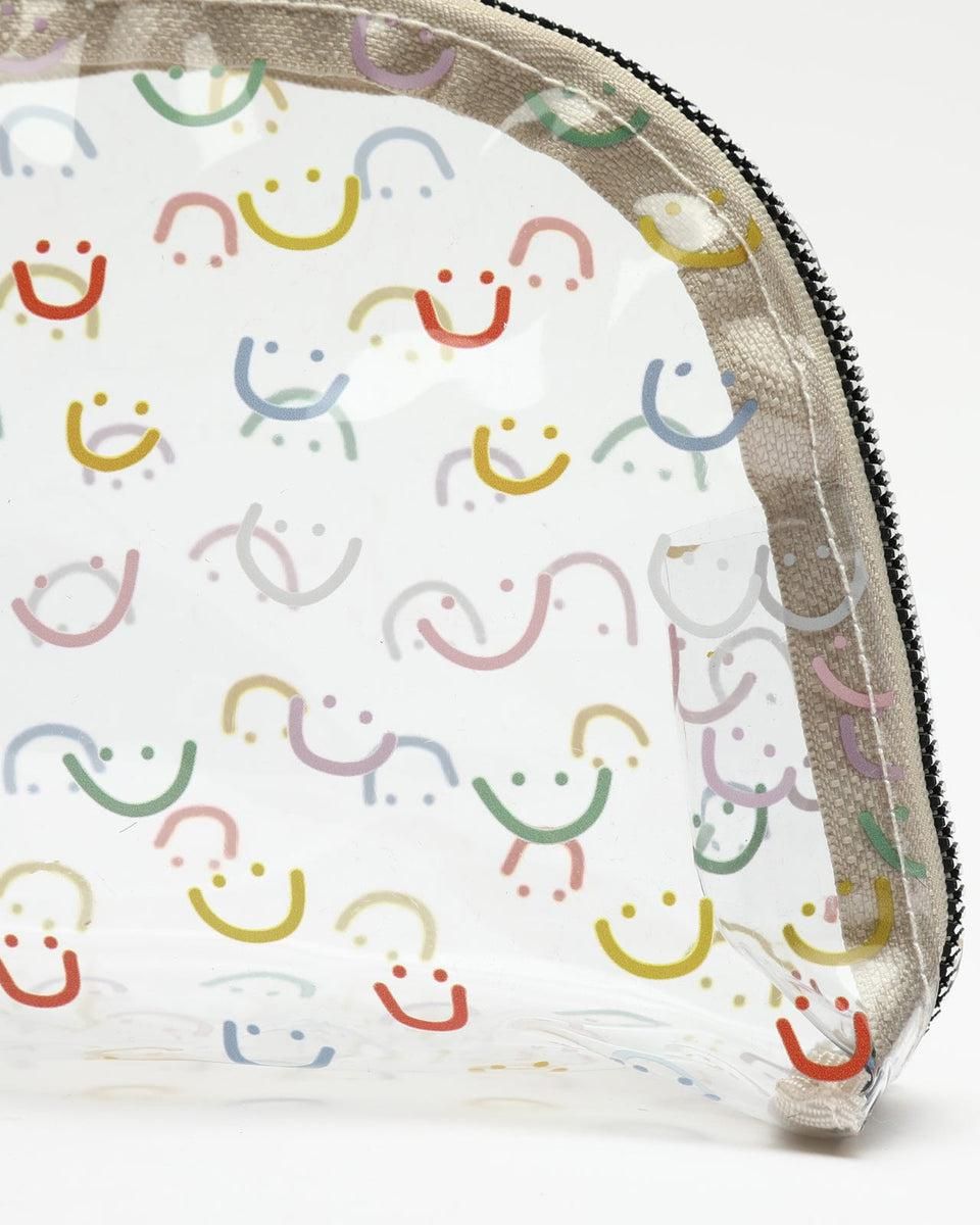 미사코 멀티컬러 투명 스마일 프린트 파우치 Happy-4700401100014 MULTICOLOR - 상세 이미지 3