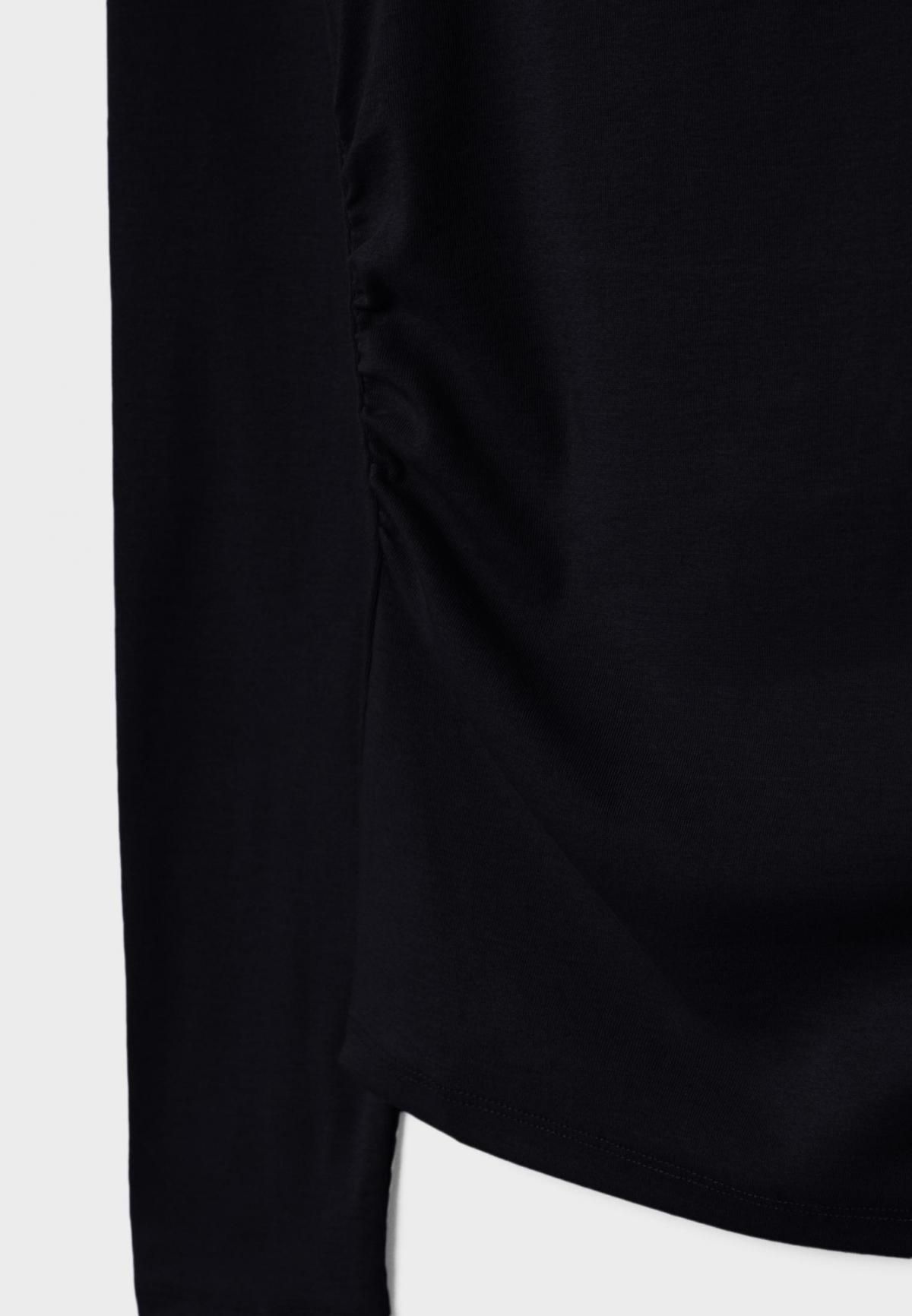 스트라디바리우스 모던 보트넥 셔링 긴팔 티셔츠 6522/887 BLACK - 상세 이미지 2
