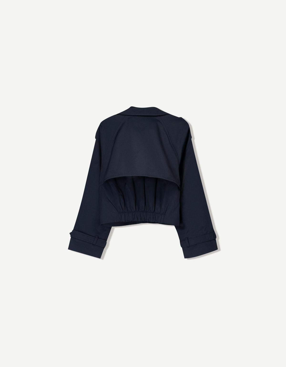 버쉬카 숏 트렌치 재킷 1421/085 NAVY - 상세 이미지 2