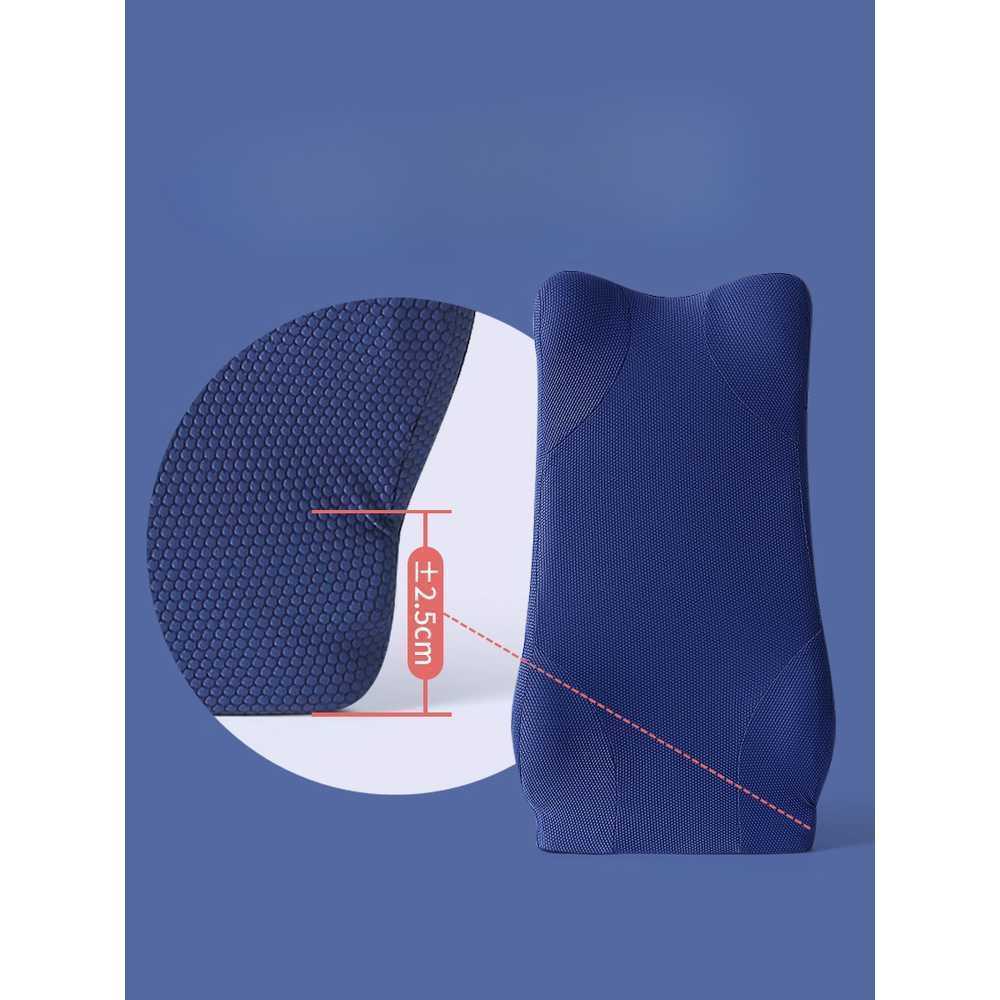 사무용 의자 등받이 쿠션 요추 지지 허리통증 완화용 블루 스탠다드 (147-158cm) - 상세 이미지 5
