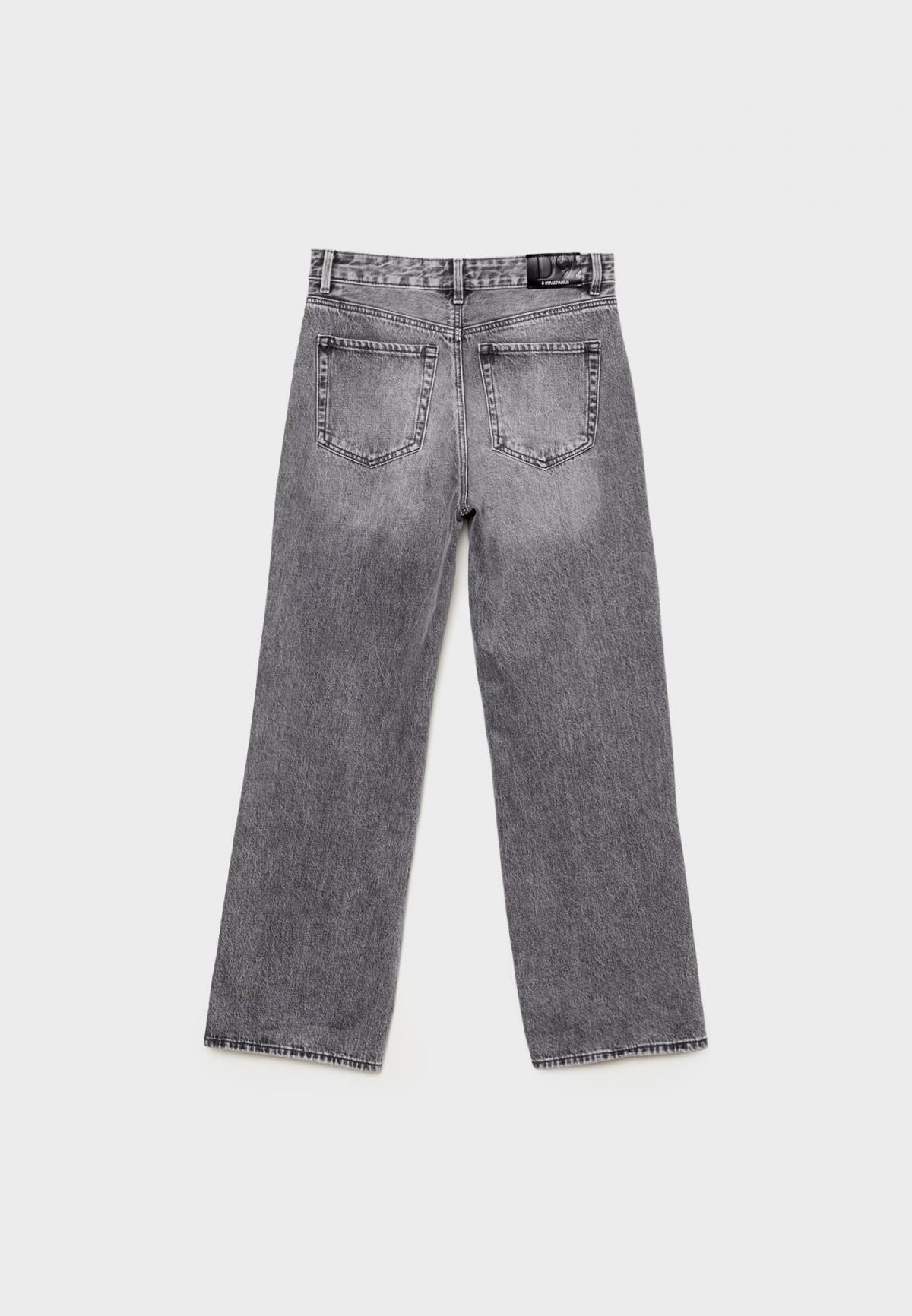 스트라디바리우스 빈티지 하이라이즈 와이드핏 청바지 4891/885 DARK GREY DENIM WASH - 상세 이미지 3