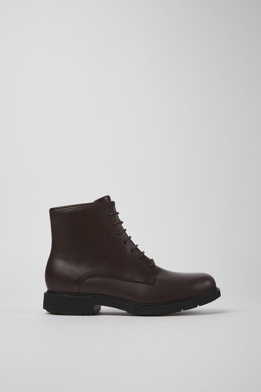 캠퍼 어반 클래식 브라운 레더 여성 앵클부츠 K400245-008 BROWN - 상품 이미지
