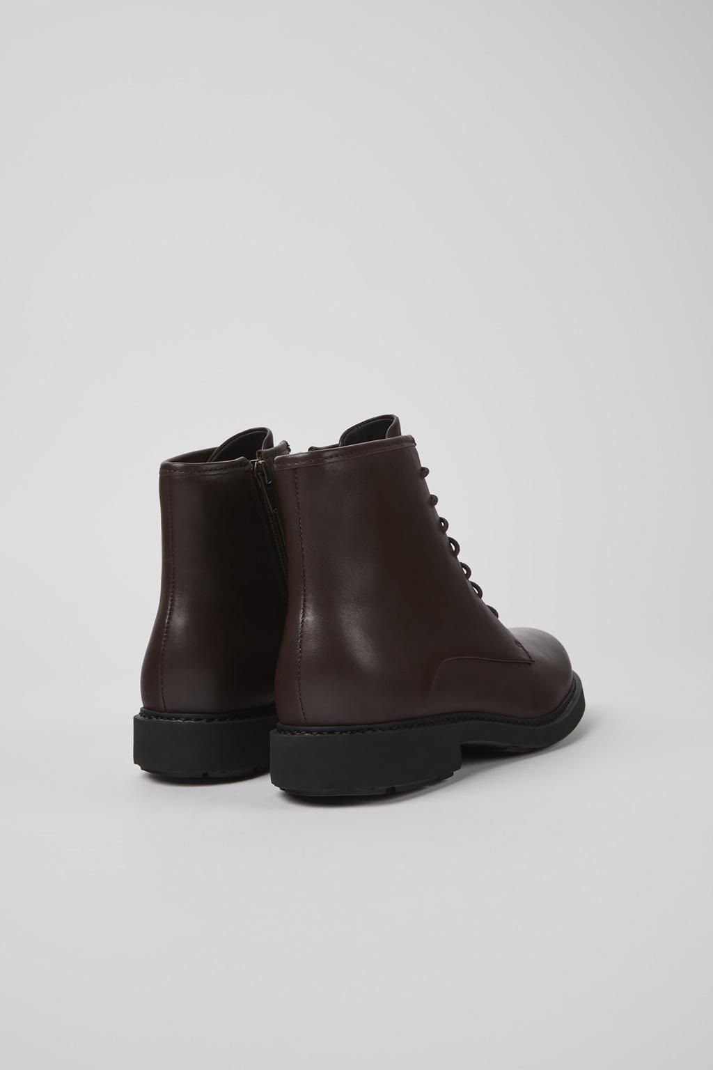 캠퍼 어반 클래식 브라운 레더 여성 앵클부츠 K400245-008 BROWN - 상세 이미지 3