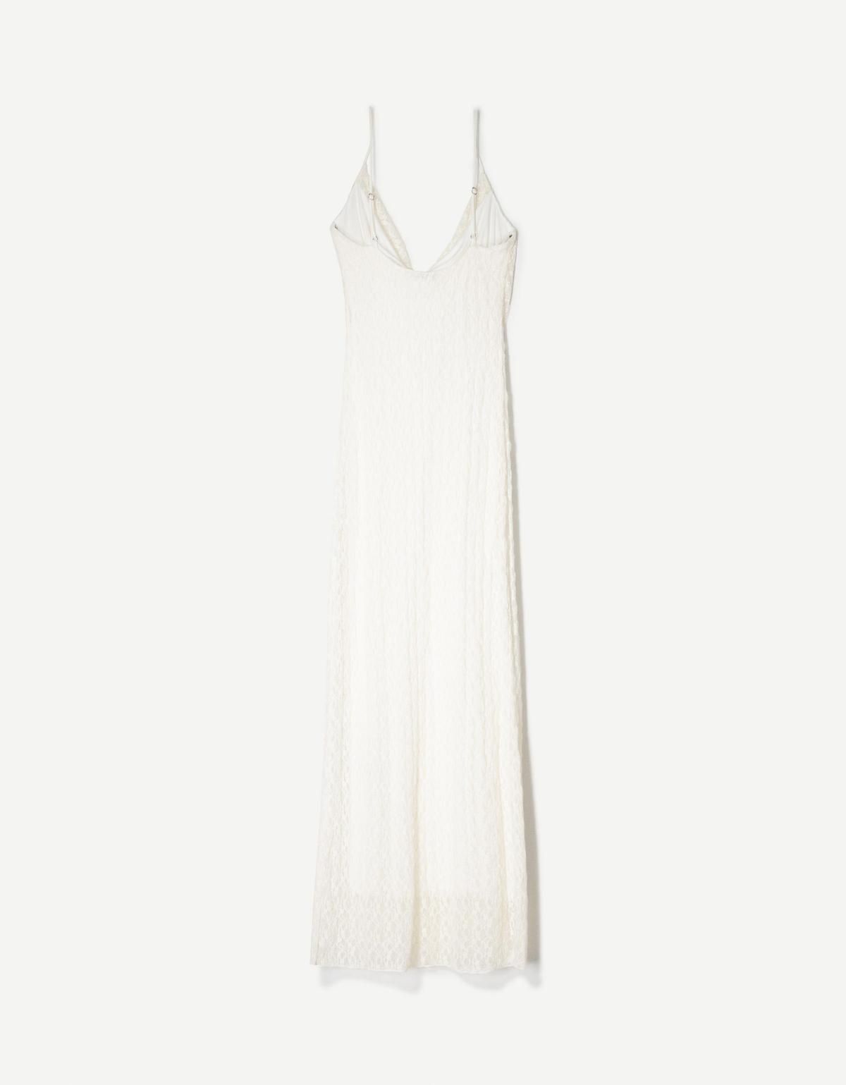 버쉬카 블론드 레이스 미디 원피스 0560/714 OFF WHITE - 상세 이미지 5