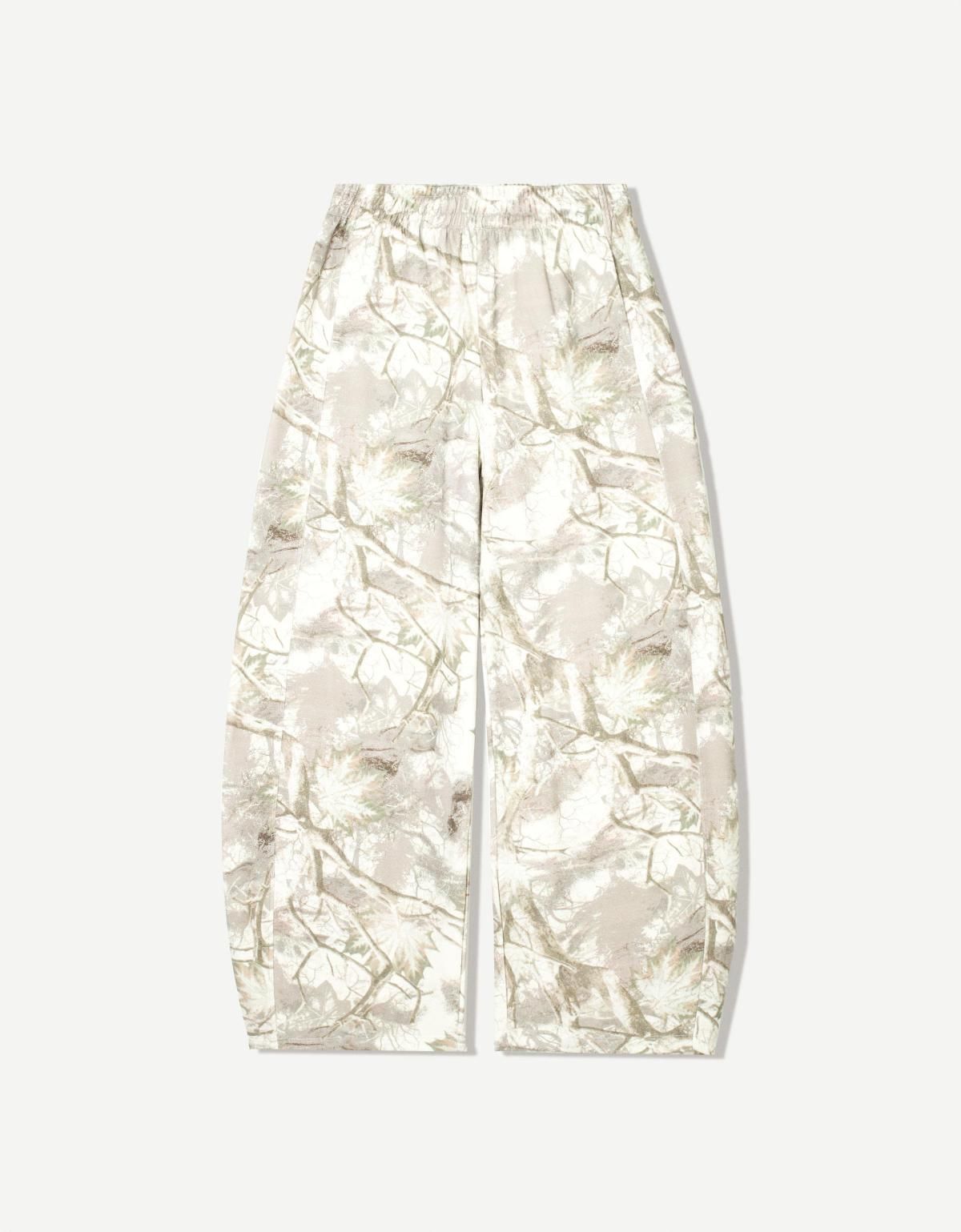 버쉬카 플러시 배럴 프린트 팬츠 5089/033 SAND - 상품 이미지