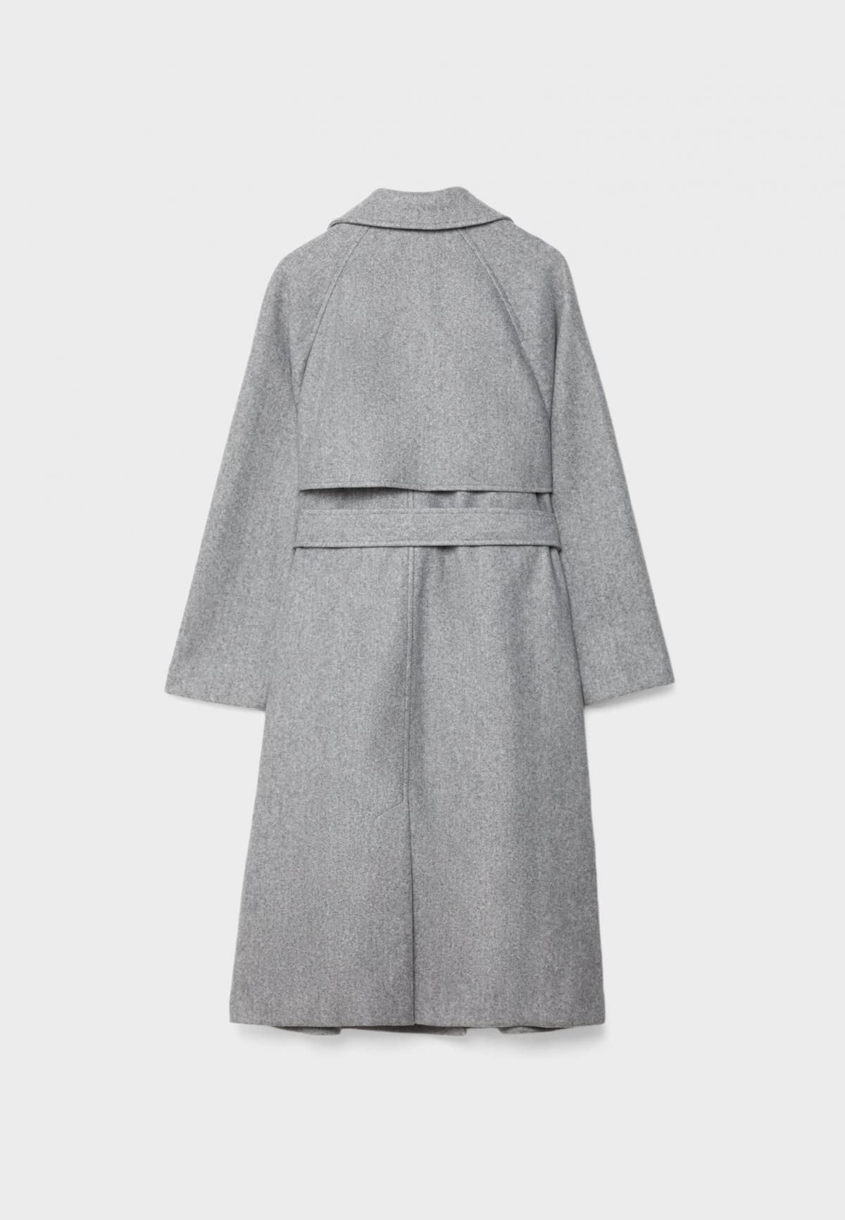 스트라디바리우스 소프트터치 클래식 더블 트렌치코트 라이트그레이 5818/185 GREY MELANGE - 상세 이미지 2