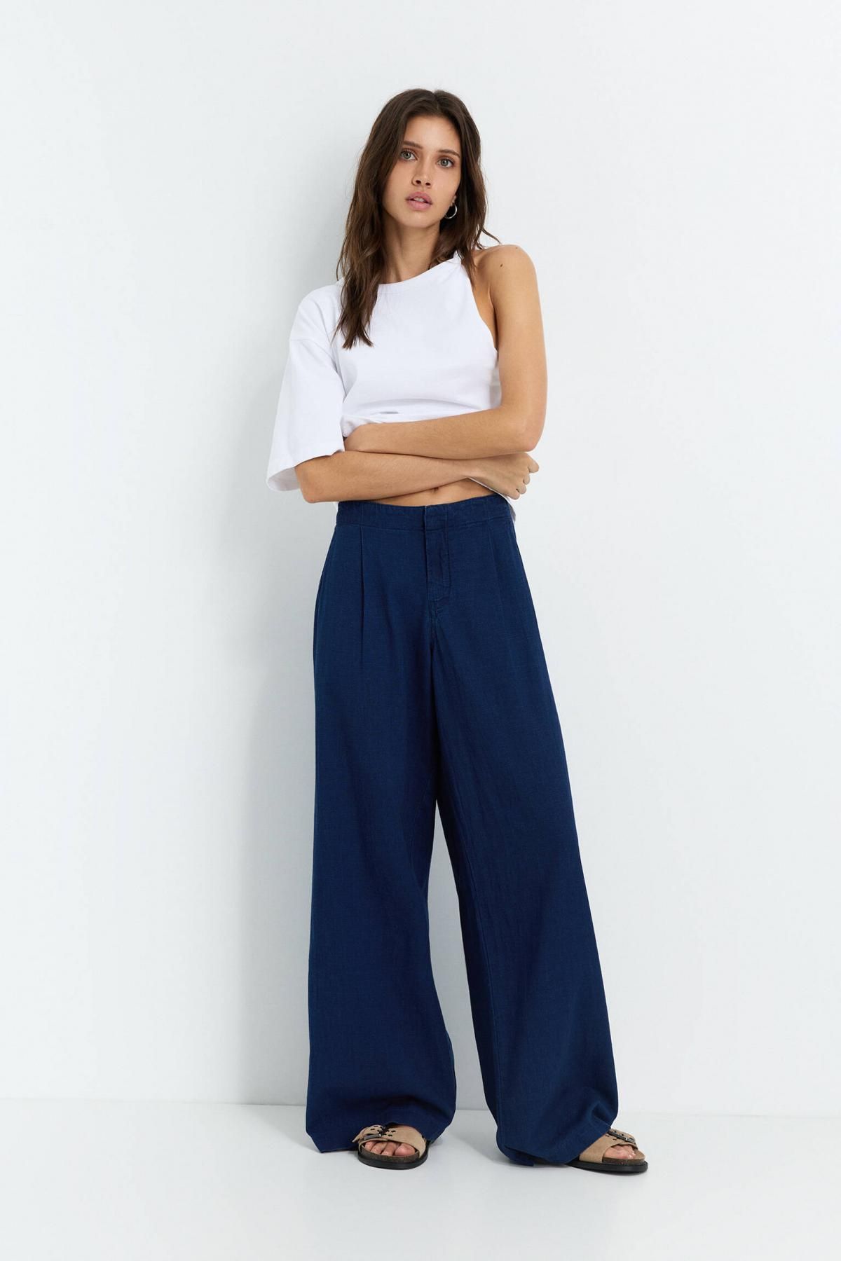 풀앤베어 와이드 스트레이트 데님 팬츠 3687/330 DARK BLUE - 상세 이미지 3