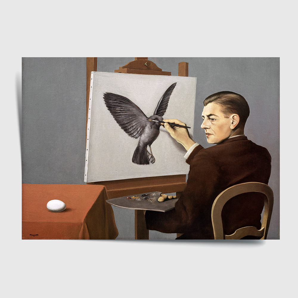 르네 마그리트 인테리어 그림 액자 포스터 명화 La Clairvoyance 1936 - 상세 이미지 2