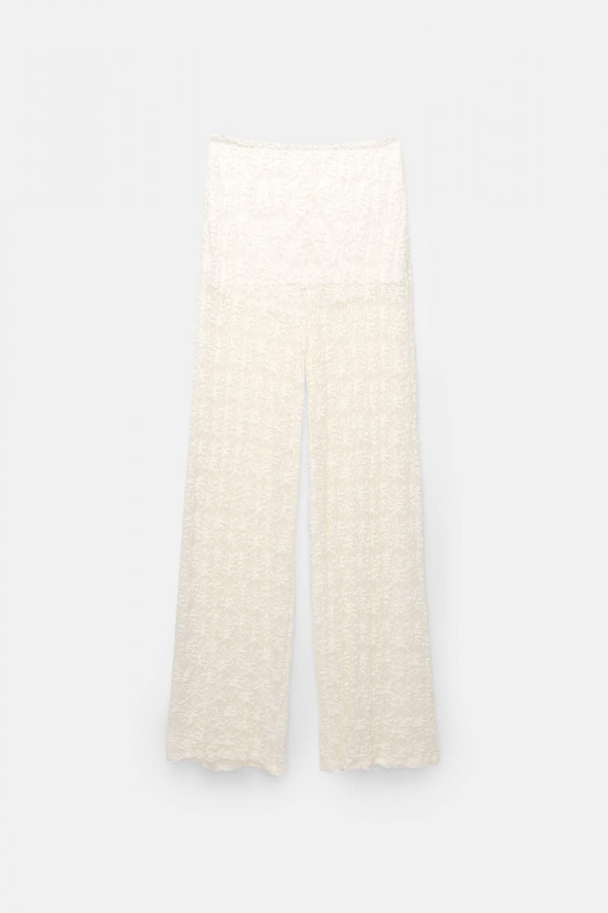 풀앤베어 레이스 스트레이트핏 슬랙스 팬츠 7675/300 ECRU - 상세 이미지 5