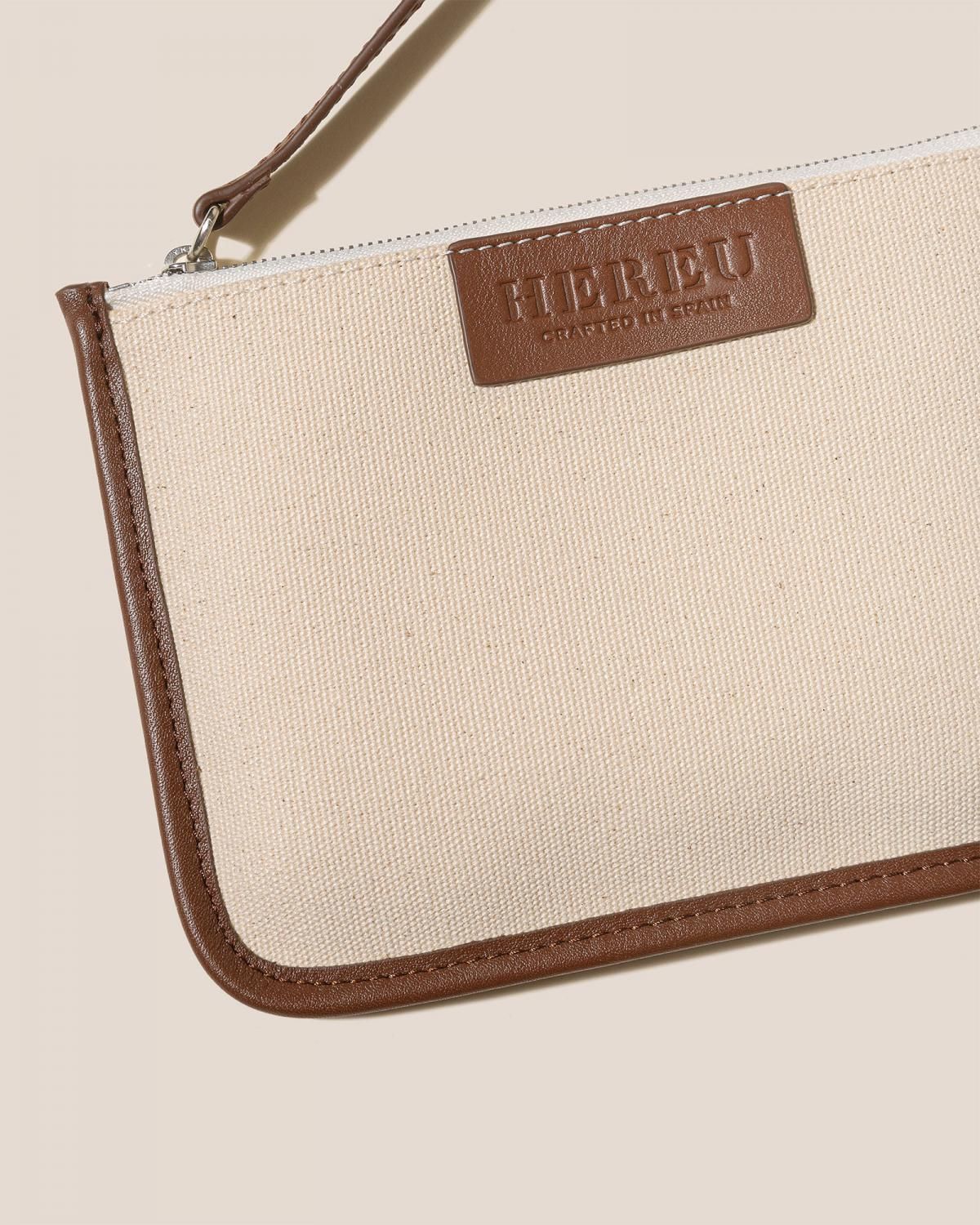 헤레우 CALELLA 오가닉 코튼 레더트림 토트백 7697106043096 BEIGE/CHESTNUT - 상세 이미지 4
