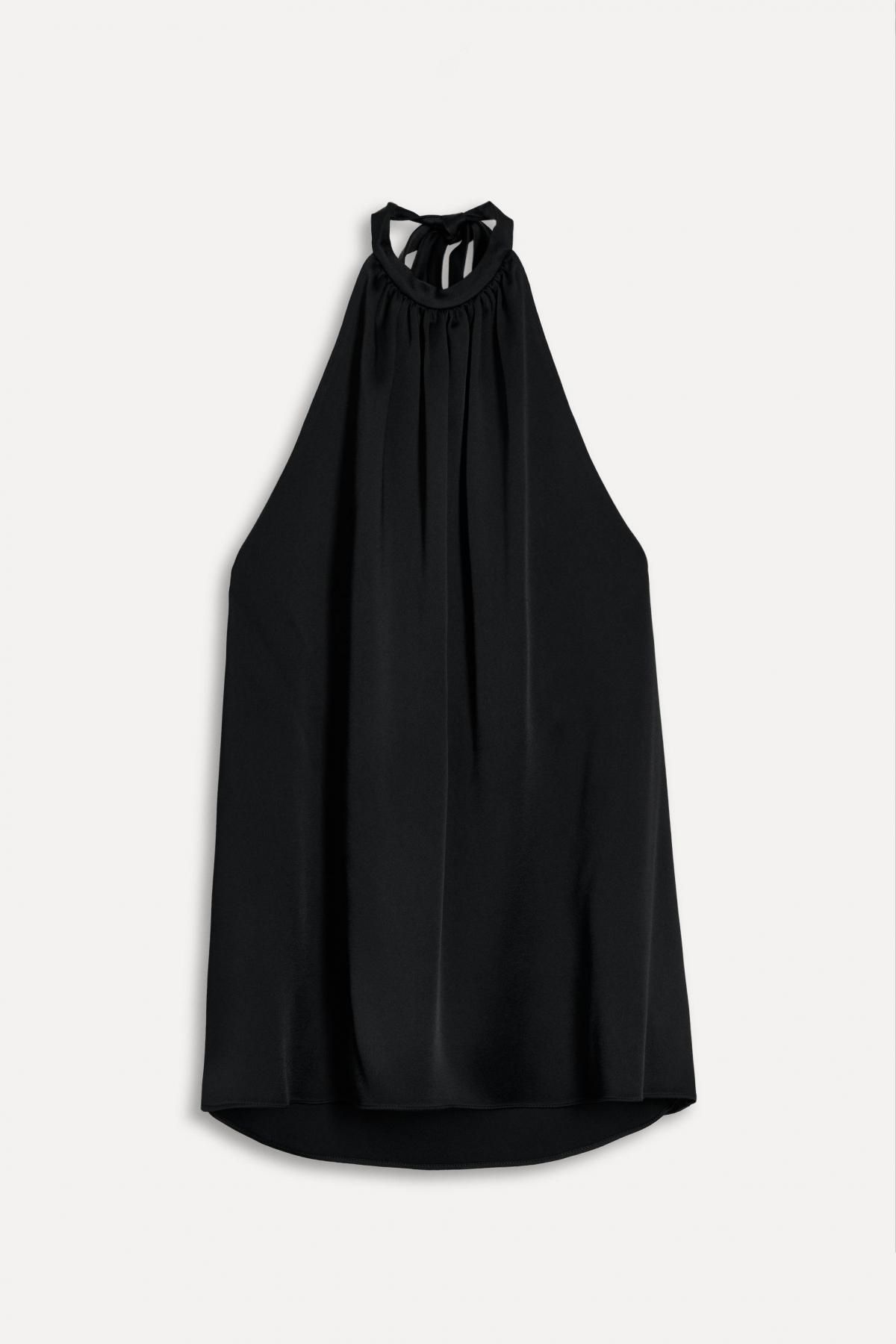 자라 50주년 기념 타이 홀터넥 탑 3307/712 BLACK - 메인 이미지