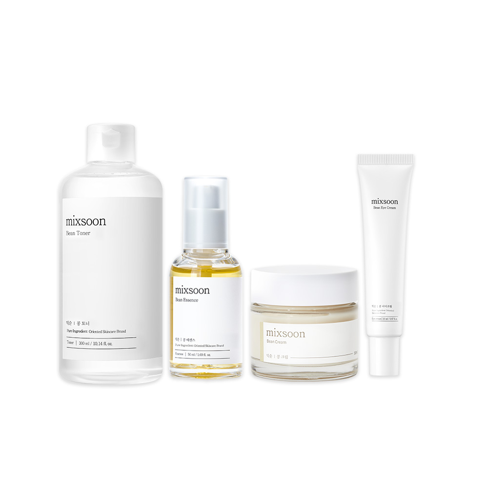 믹순 콩 라인 베스트 4종 세트 (토너 300ml, 에센스 50ml, 크림 50ml, 아이크림 20ml) - 메인 이미지