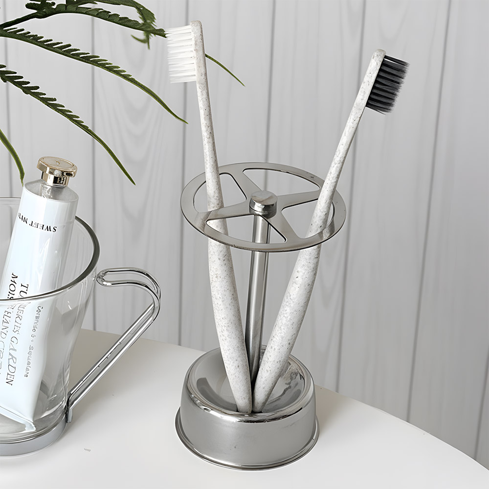 스텐 칫솔꽂이 칫솔거치대 보관 세면대 양치도구 면도기 치솔 정리 건조대