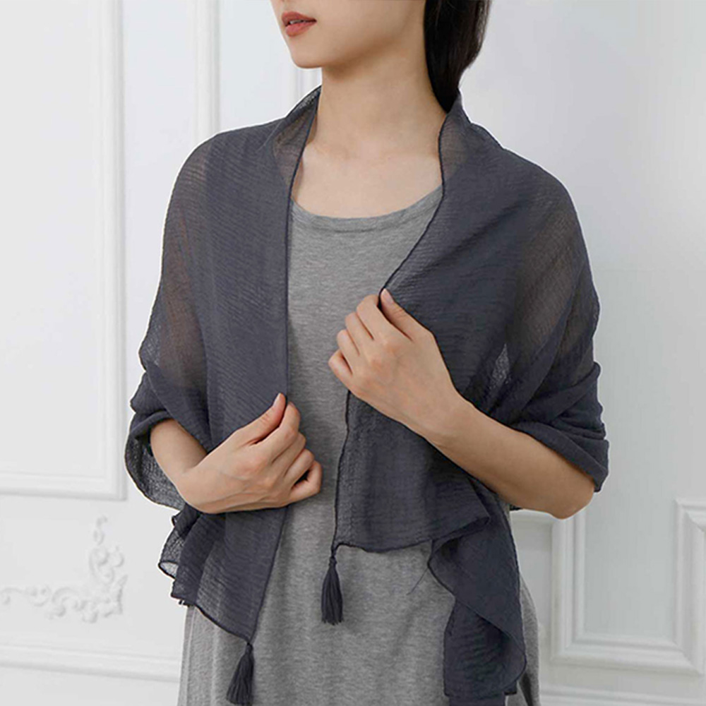 시스루 여자 롱쁘띠 숄스카프 브리즈 간절기 숏머플러 봄여름가을겨울 데일리 오피스 리조트룩