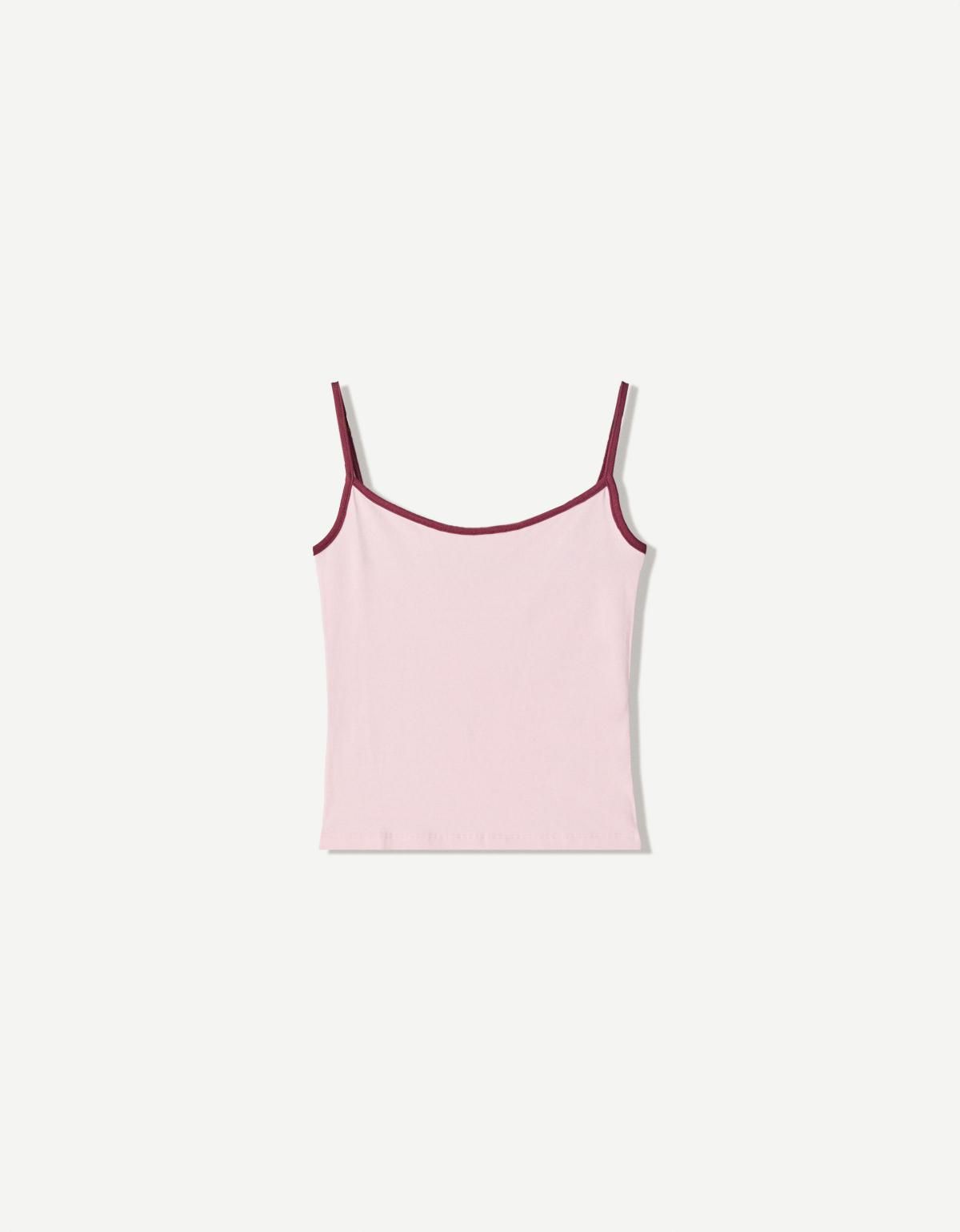 버쉬카 베이직 슬림핏 스트랩 민소매 탑 3941/443 PINK - 상품 이미지
