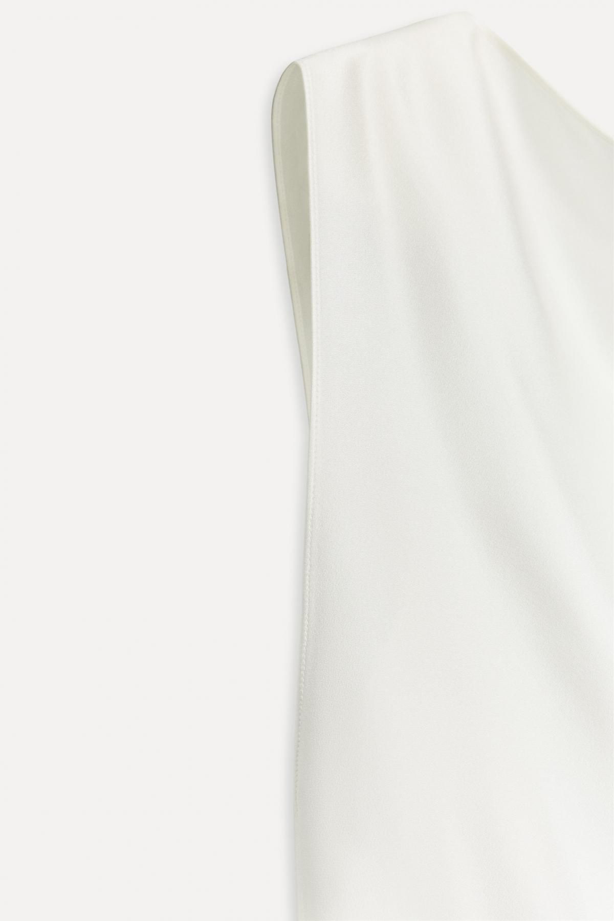 자라 미니멀 비대칭 민소매 탑 3277/789 WHITE - 상세 이미지 5