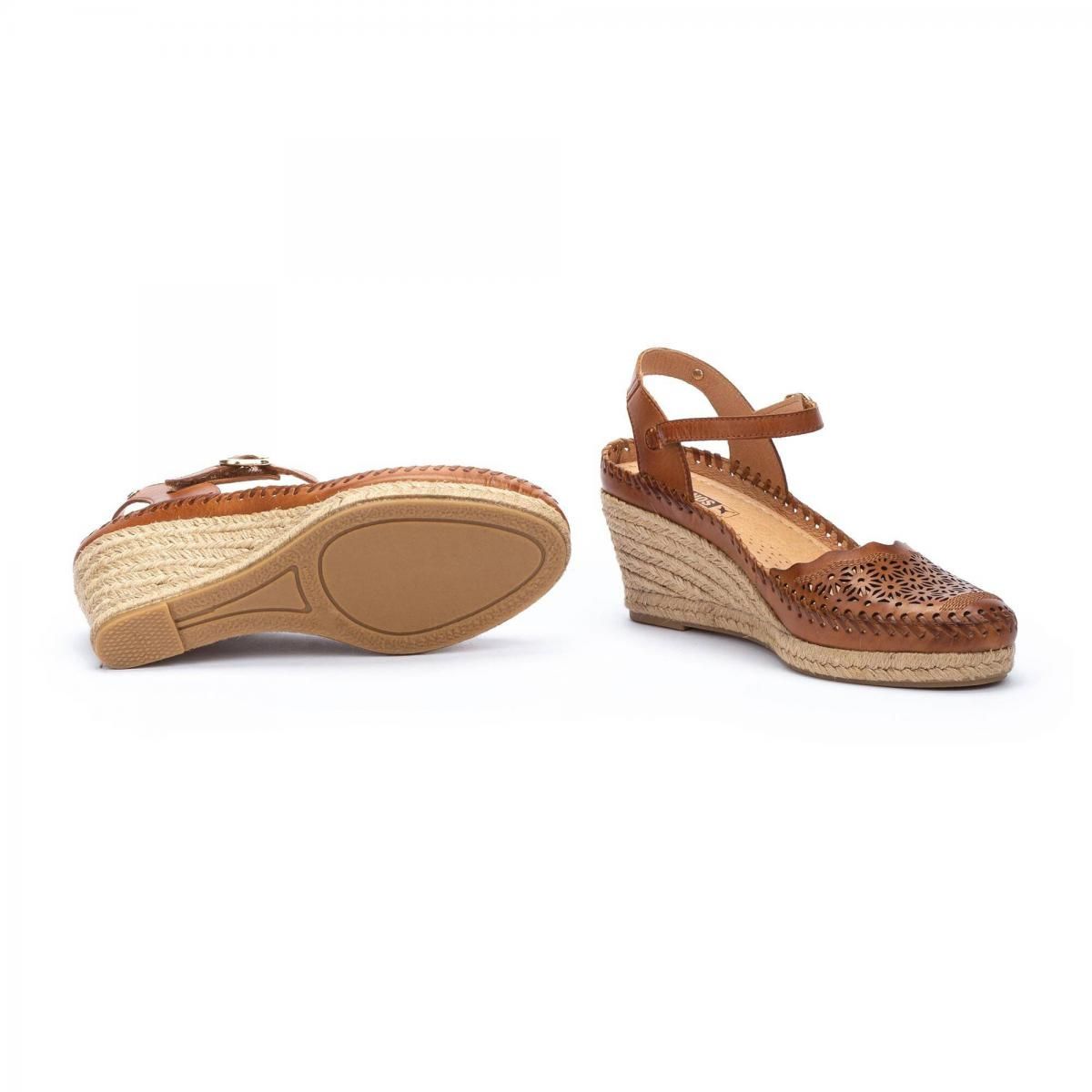 피콜리노스 핸드메이드 에스파드리유 웨지 스트랩 샌들 VILA W9Y-1508 BRANDY - 상세 이미지 5