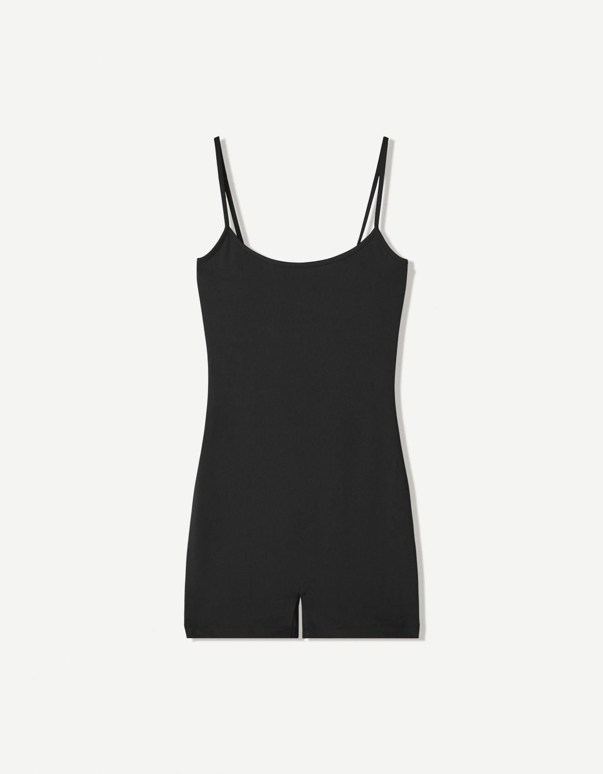 버쉬카 미니멀 슬리브리스 스트랩 점프수트 8495/173 BLACK - 상세 이미지 5