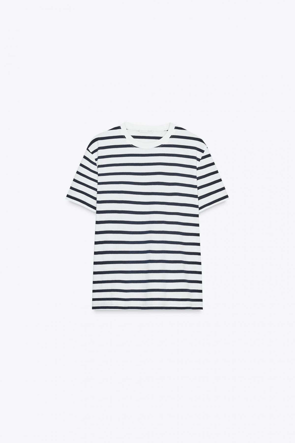 자라 스트라이프 베이직 코튼 반팔 티셔츠 3253/320 STRIPED - 메인 이미지