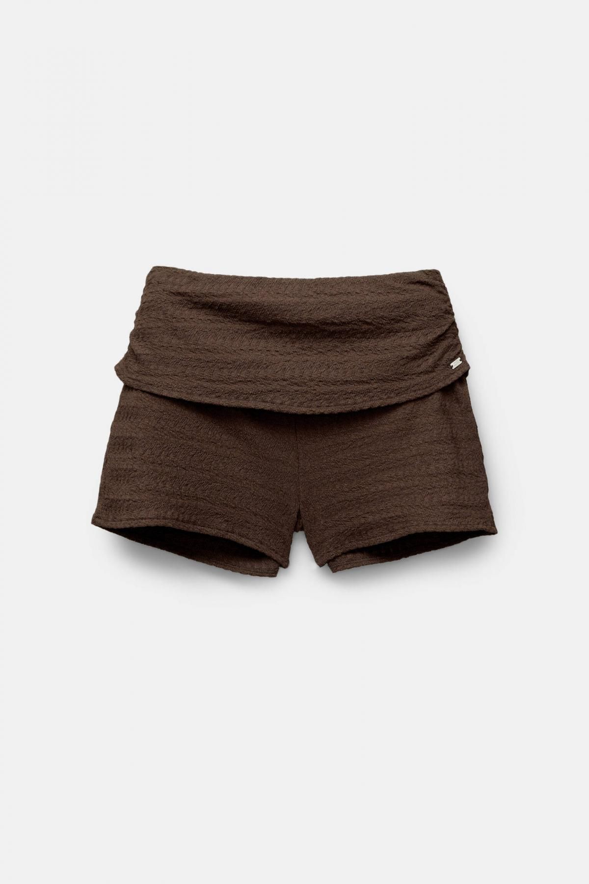 풀앤베어 러스틱 웨이스트 폴드오버 스트레치 반바지 7696/331 CHOCOLATE - 상품 이미지