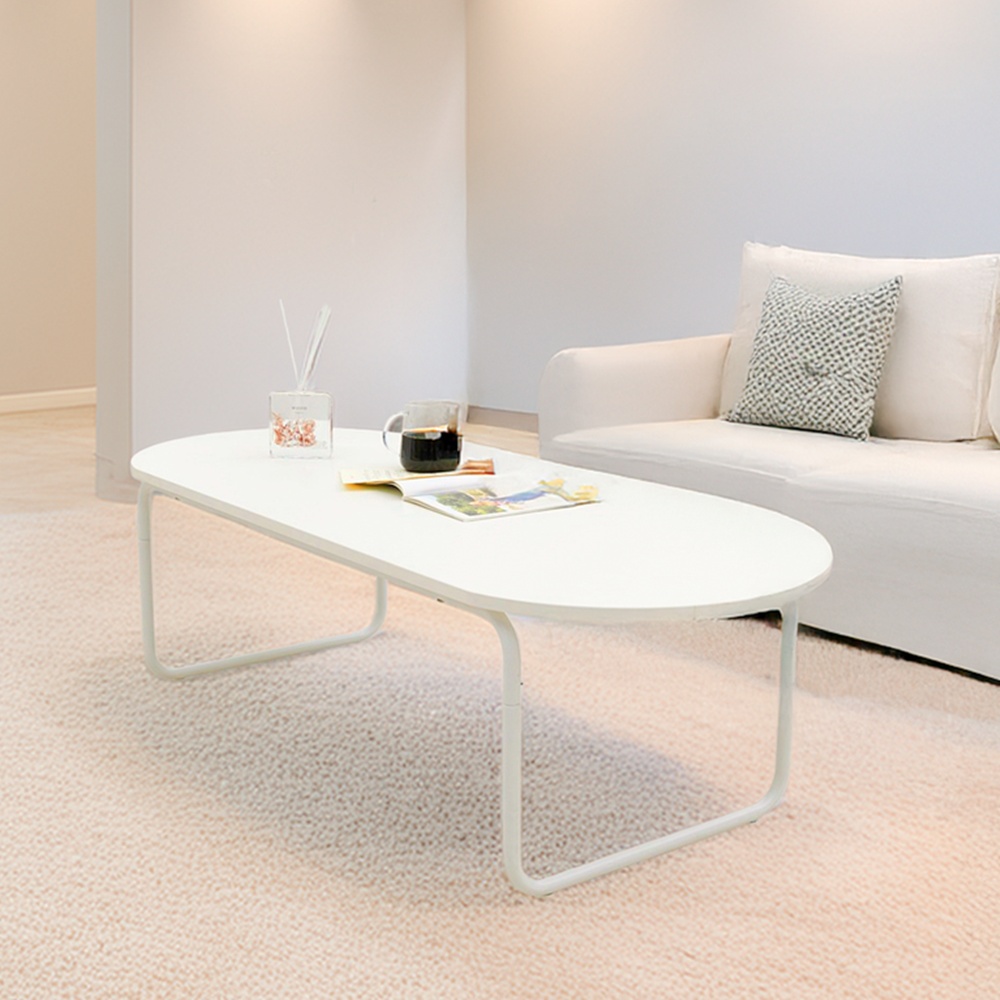 좌식테이블 공부상 식탁 낮은 타원형 거실 쇼파테이블 1200