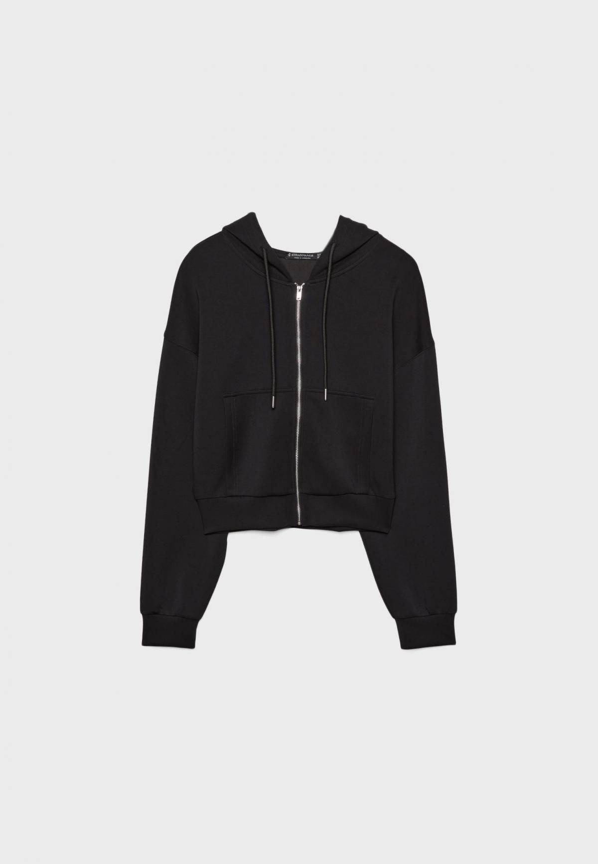 스트라디바리우스 소프트터치 집업 후드티 블랙 6503/410 BLACK - 상품 이미지
