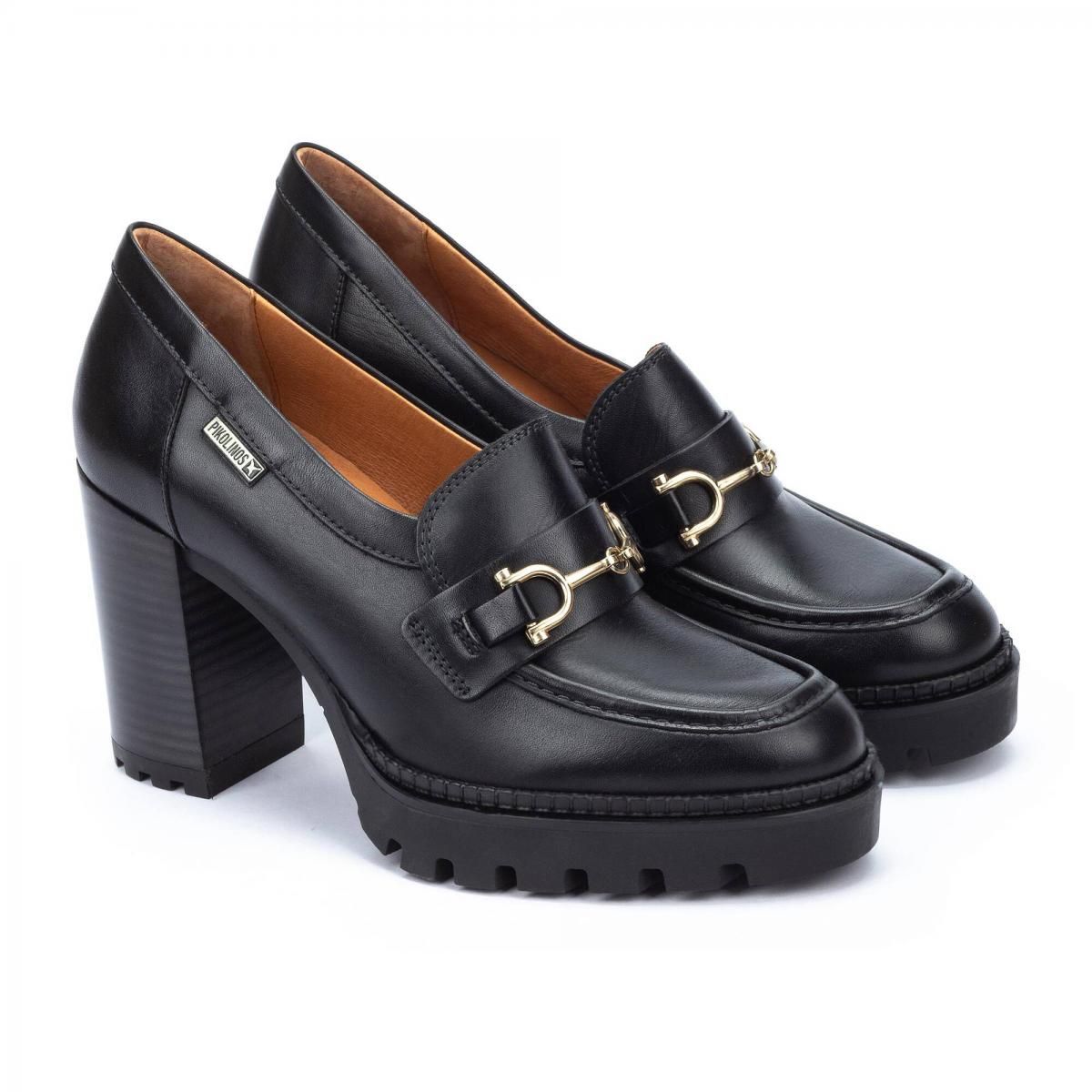 피콜리노스 청키힐 메탈장식 로퍼 펌프스 CERVERA W1J-3887 BLACK - 상세 이미지 2